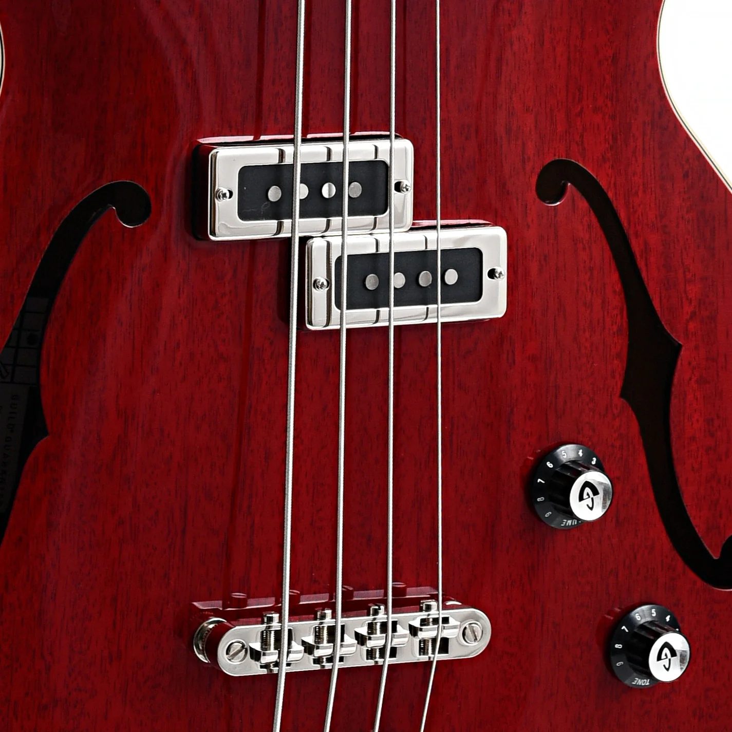 Guild Starfire 1 Electric Bass, Cherry Red - Image 7