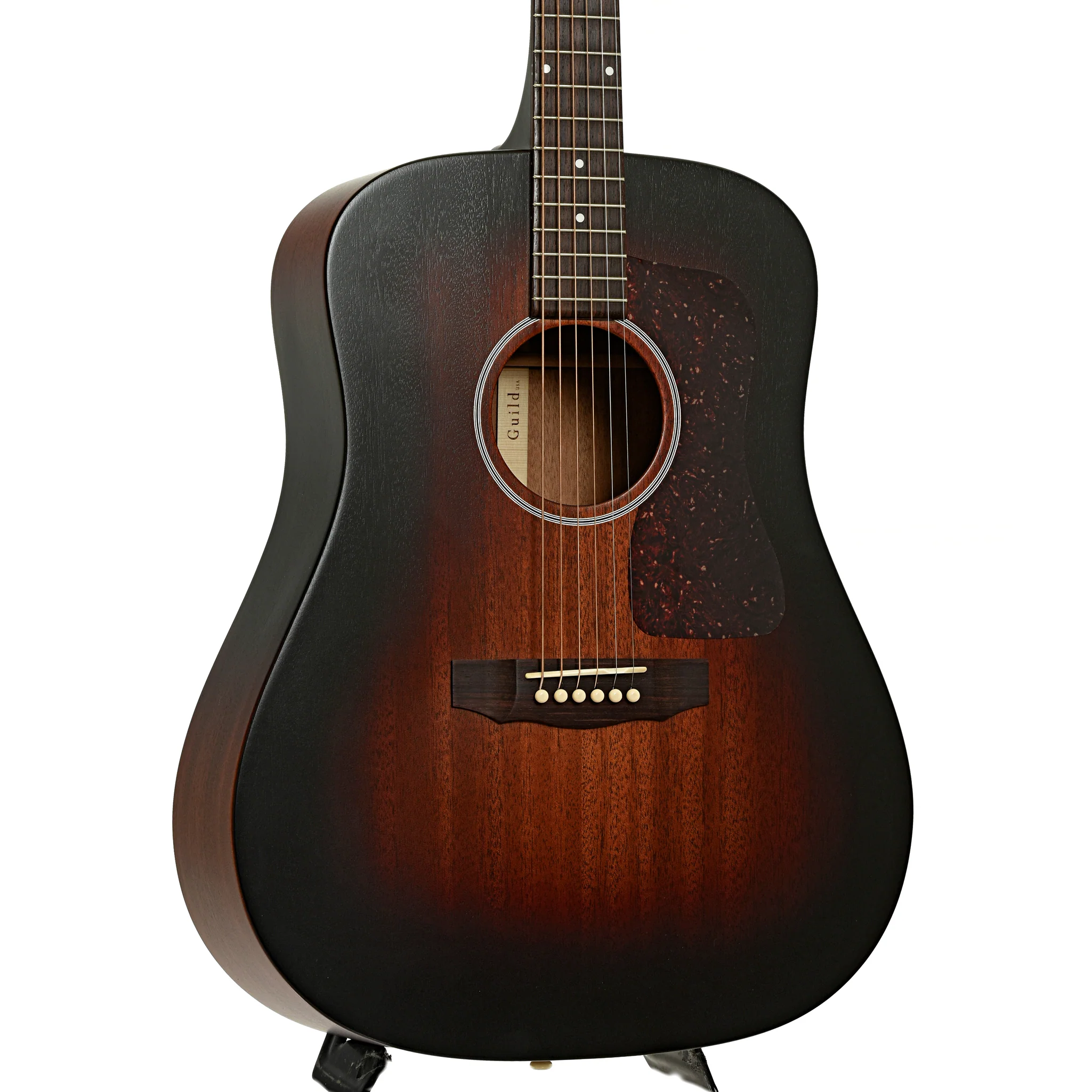 Guild USA D-20 VSB Mahogany Acoustic Guitar (2023) - Image 4
