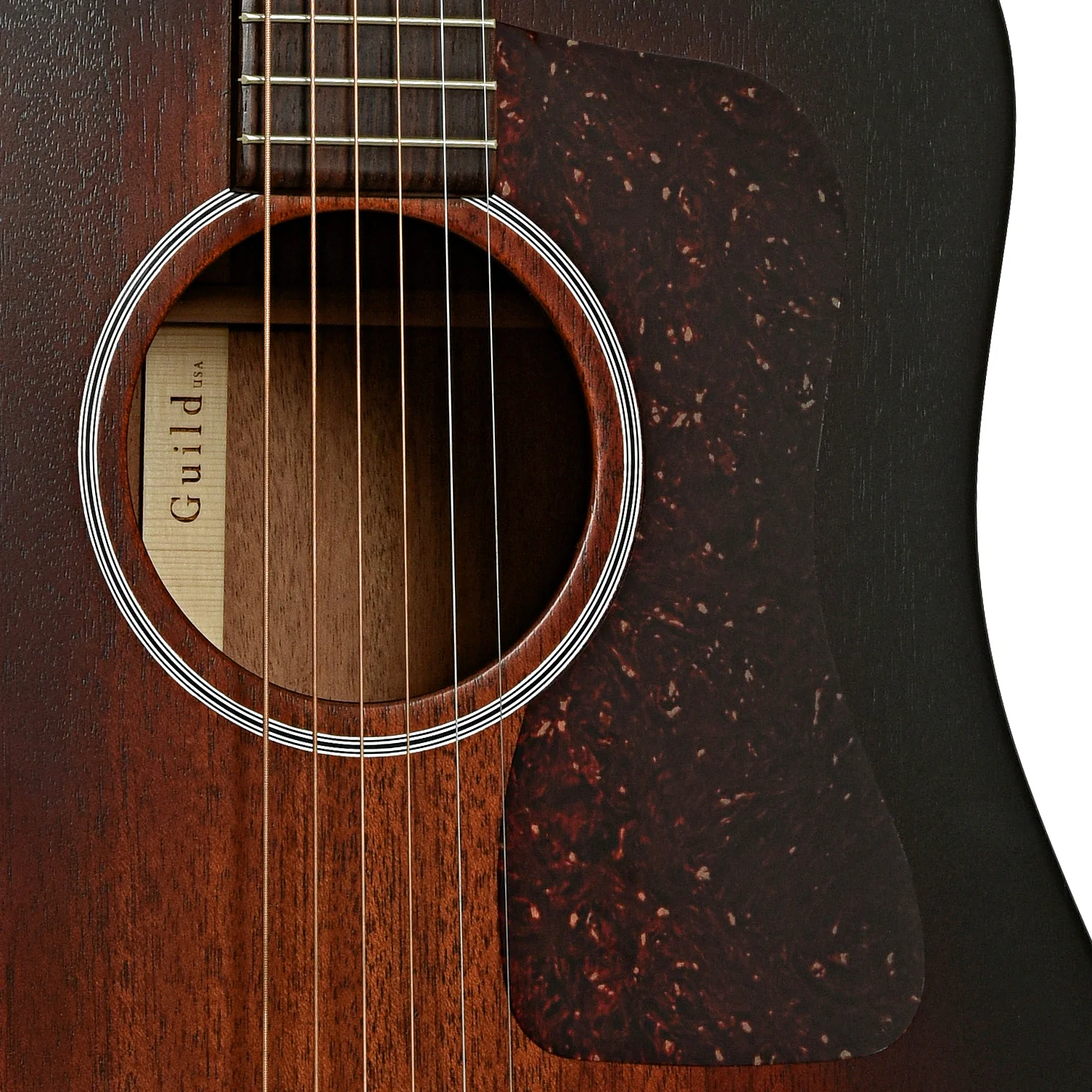 Guild USA D-20 VSB Mahogany Acoustic Guitar (2023) - Image 6