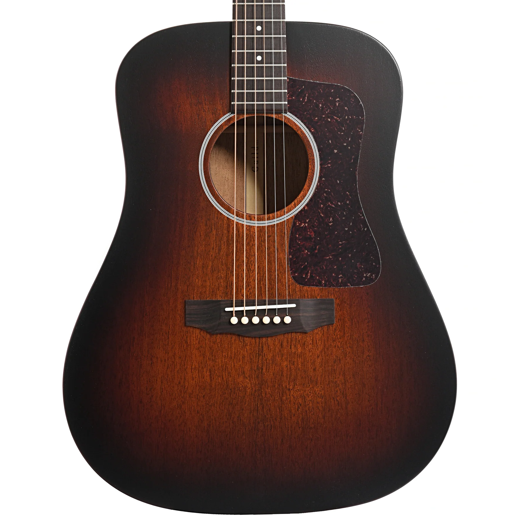 Guild D-20 Dreadnought Acoustic Guitar & Case, Vintage Sunburst - Image 3