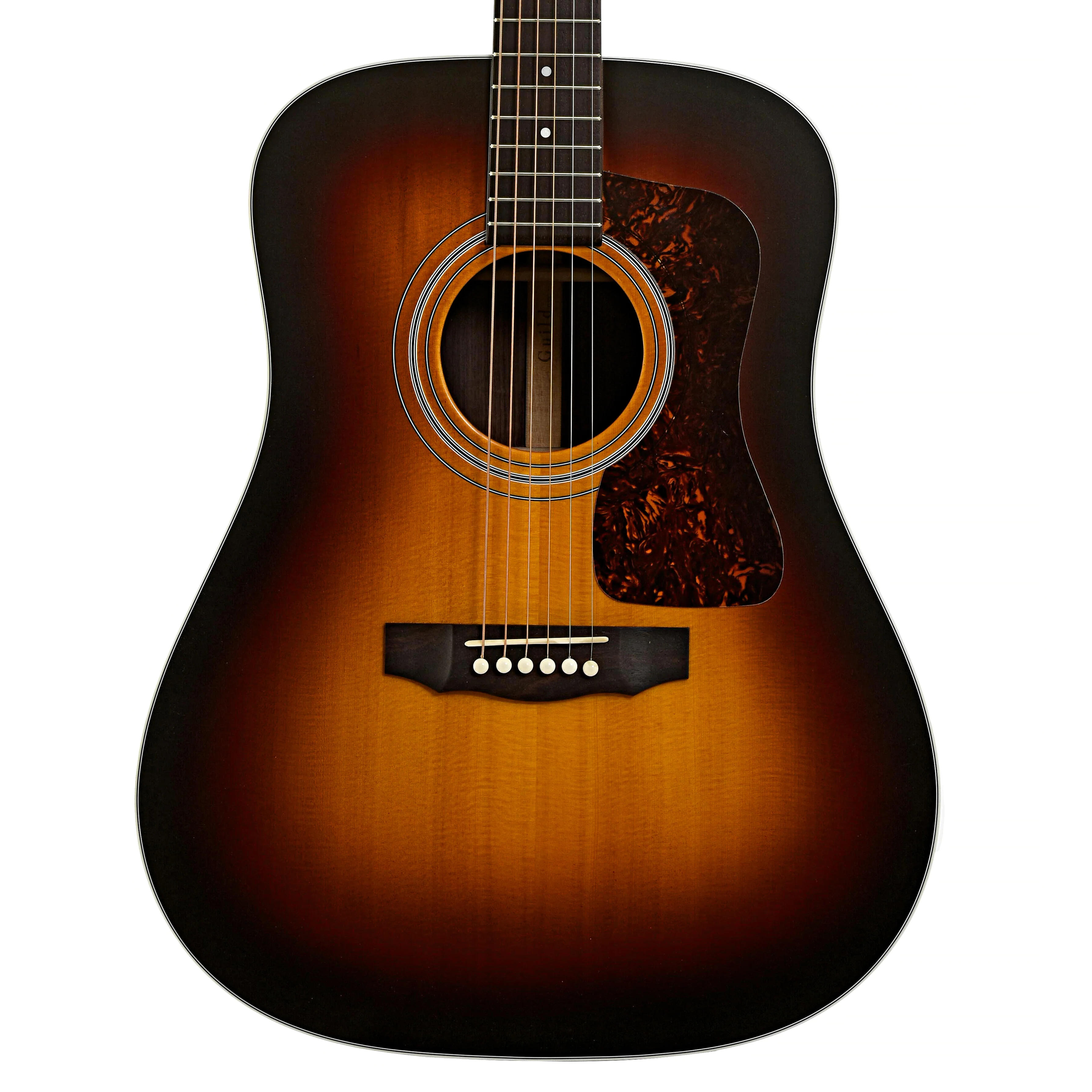 Guild D-50 Standard Dreadnought Acoustic Guitar & Case, Antique Burst - Image 2