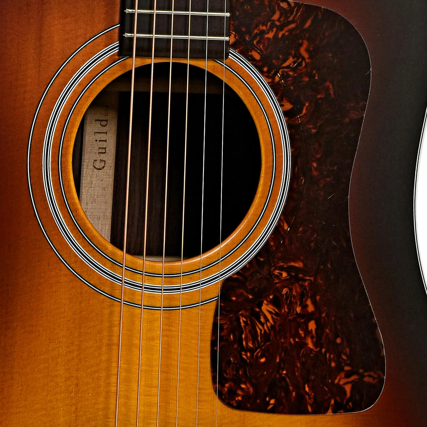 Guild D-50 Standard Dreadnought Acoustic Guitar & Case, Antique Burst - Image 6