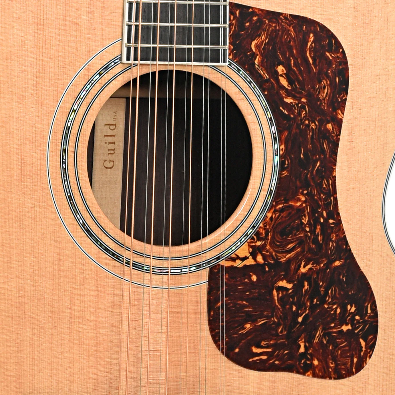 Guild F-512 12-String Acoustic Guitar & Case - Image 6