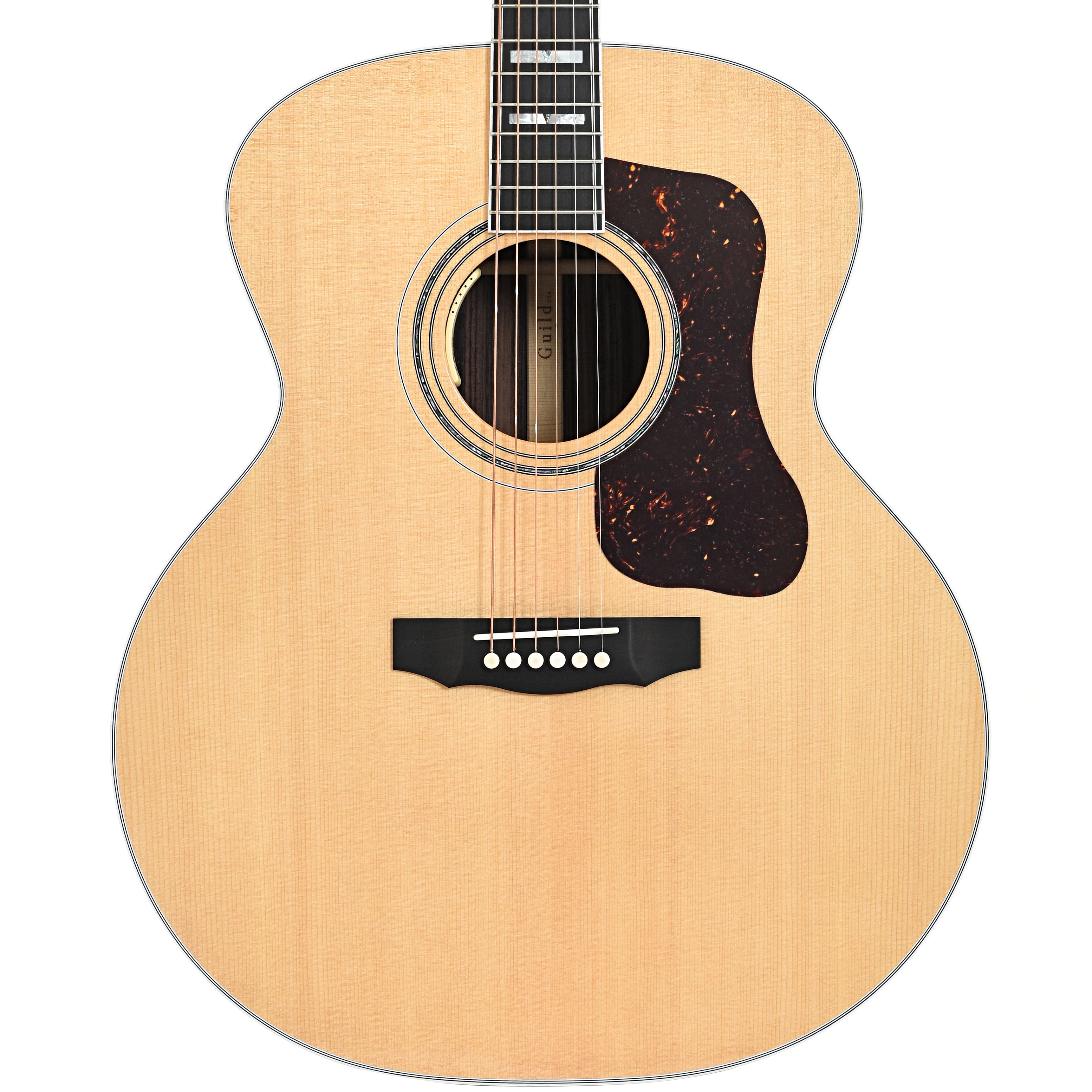 Guild F-55E F-Jumbo Acoustic-Electric Guitar & Case, Natural - Image 3