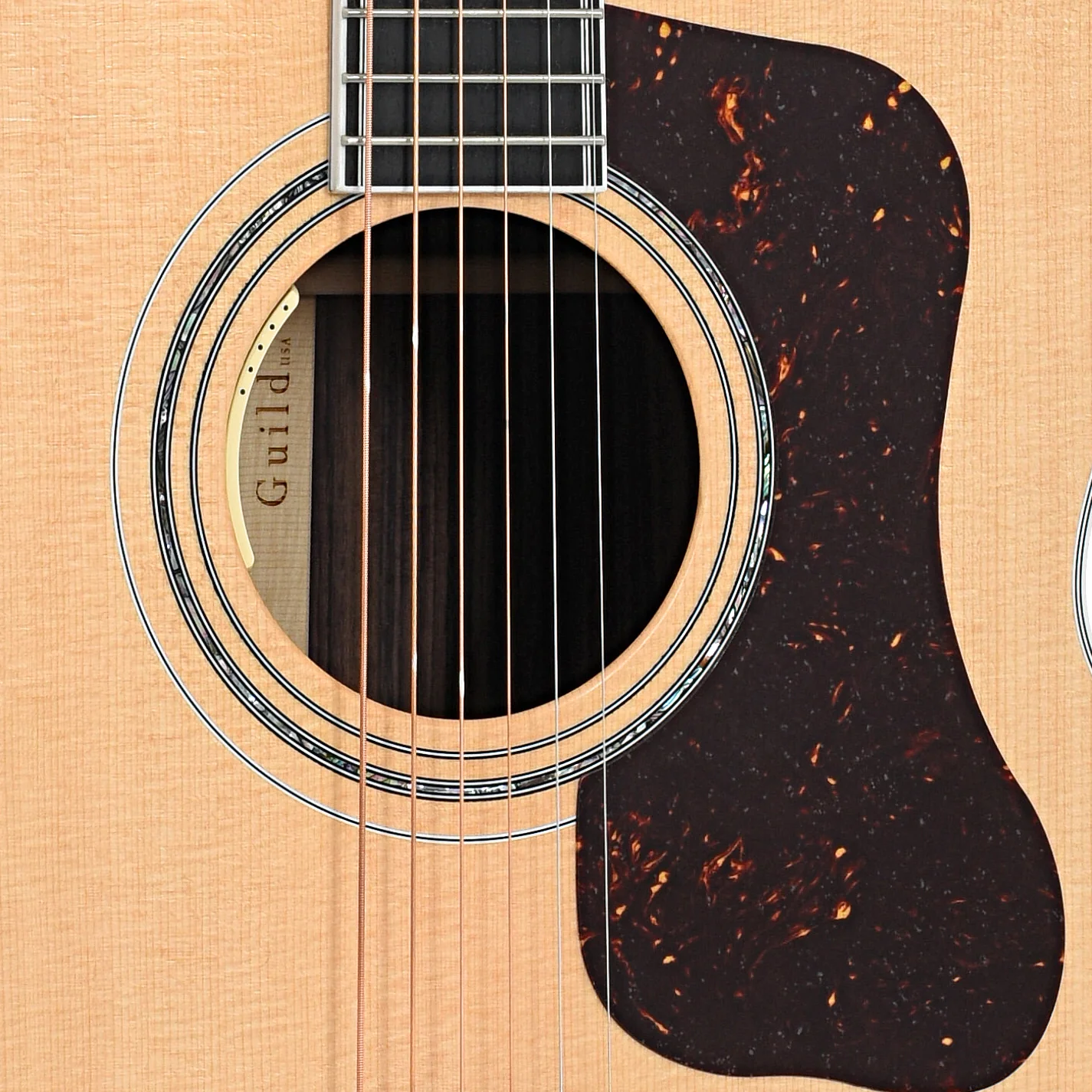 Guild F-55E F-Jumbo Acoustic-Electric Guitar & Case, Natural - Image 6