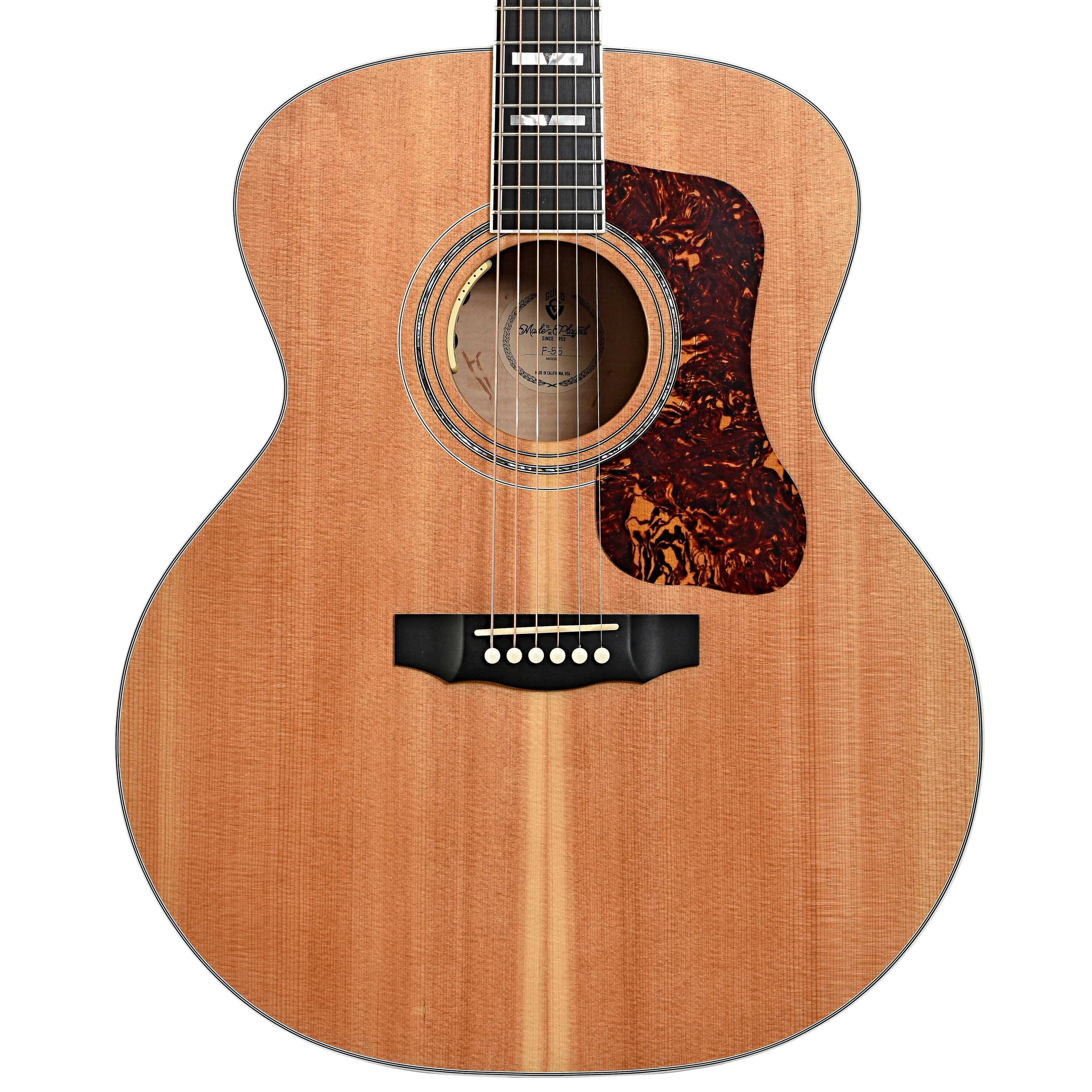 Guild F-55E Maple Jumbo Acoustic-Electric Guitar & Case - Image 2