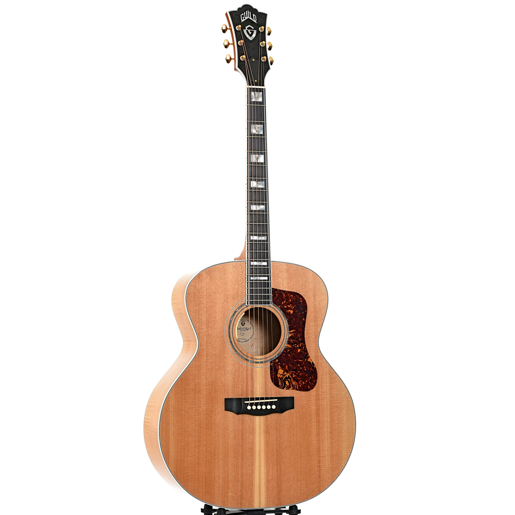 Guild F-55E Maple Jumbo Acoustic-Electric Guitar & Case - Image 3