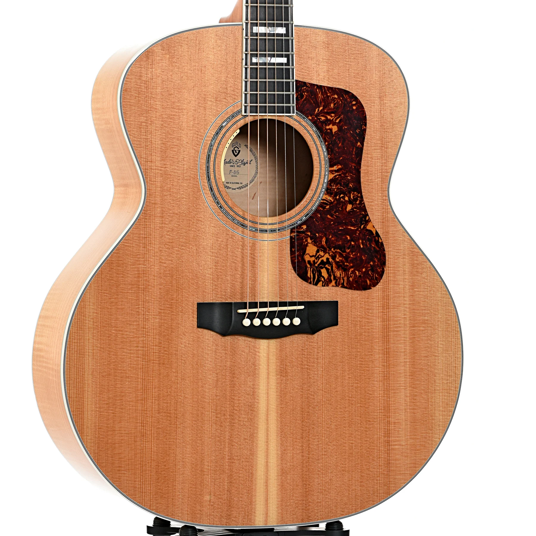 Guild F-55E Maple Jumbo Acoustic-Electric Guitar & Case - Image 4
