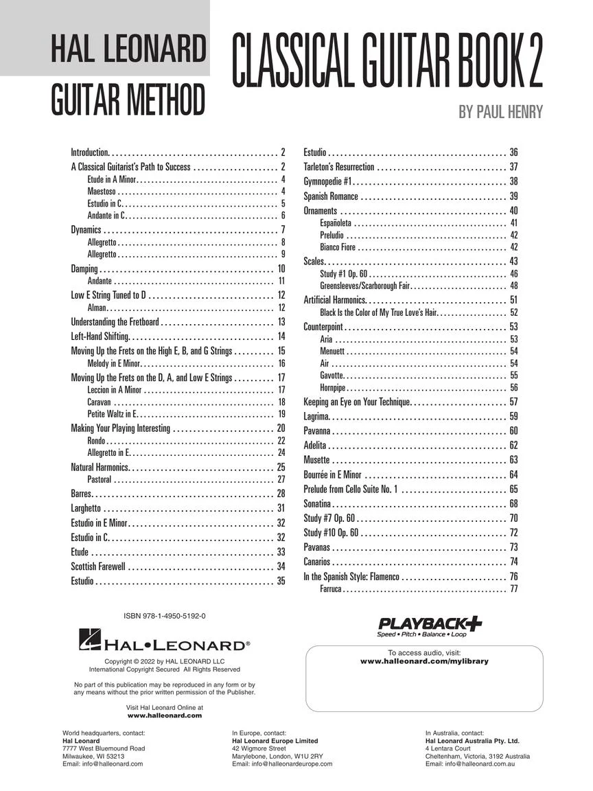 Hal Leonard Classical Guitar Method - Book 2 - Image 2