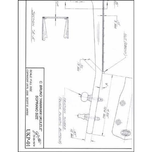 Blueprint - Hawaiian Ukulele, Soprano - Image 2