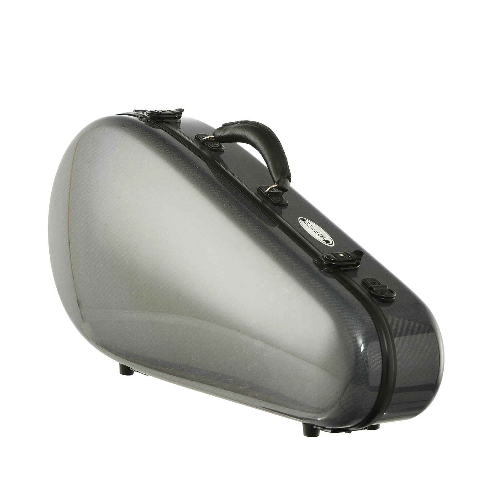 Hoffee F-Mandolin Case - Smooth Silver Gray with Black Lining - Image 2