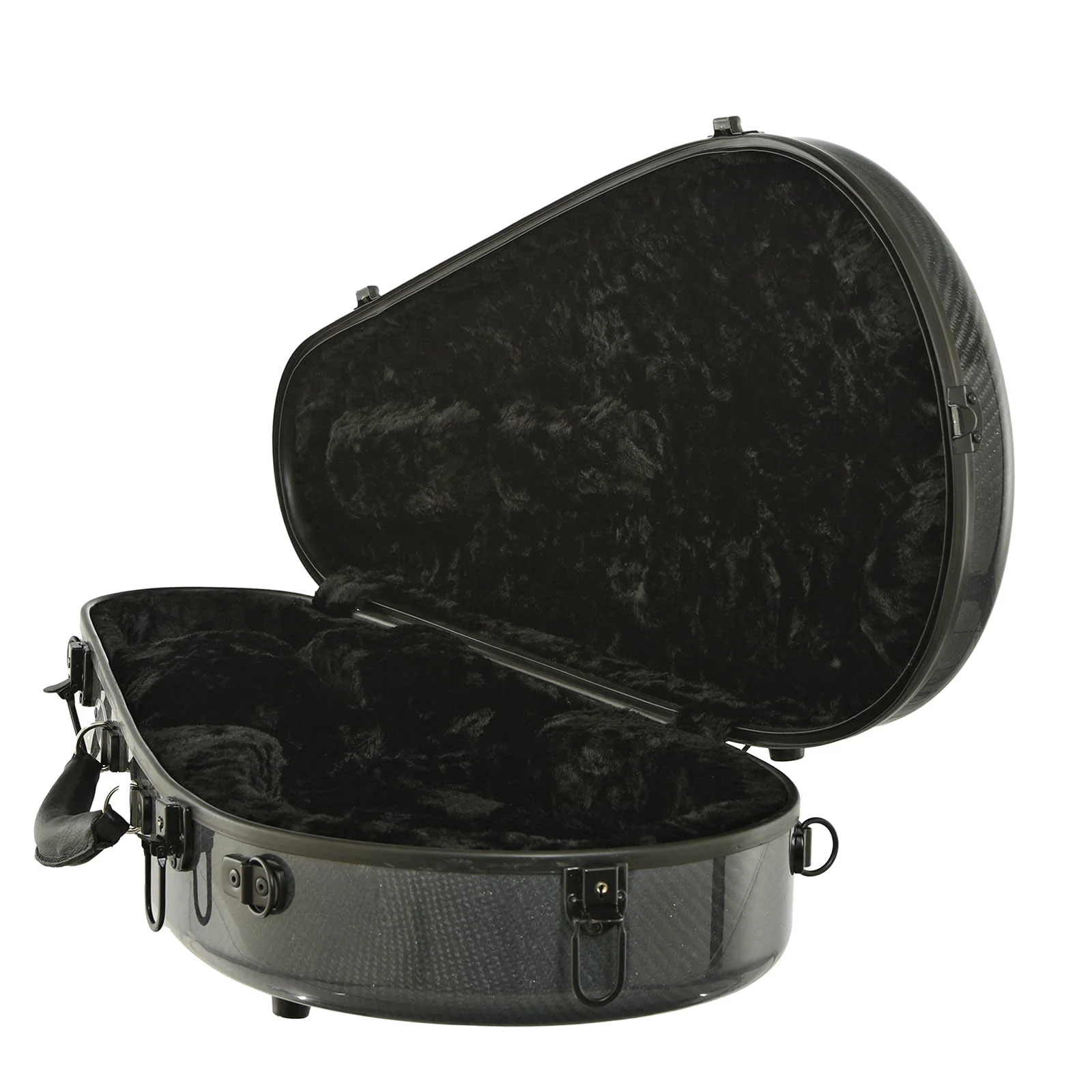 Hoffee F-Mandolin Case - Smooth Silver Gray with Black Lining - Image 3
