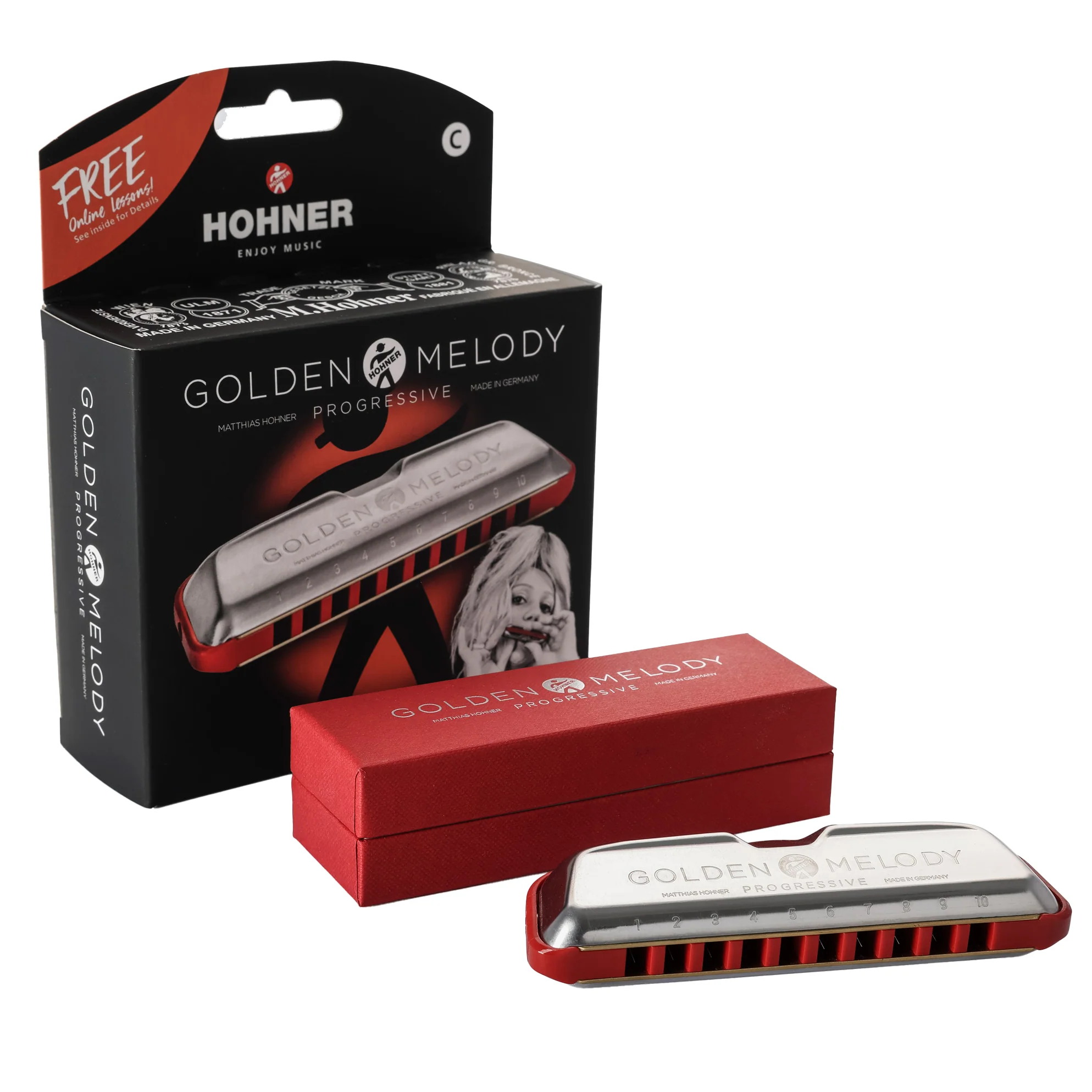 Hohner HO542 Golden Melody Harmonica (various keys) - Image 3