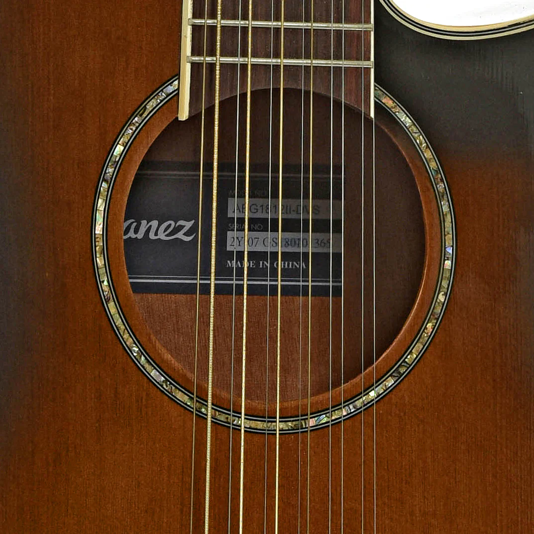 Ibanez AEG1812 II 12-String Acoustic-Electric Guitar - Image 6