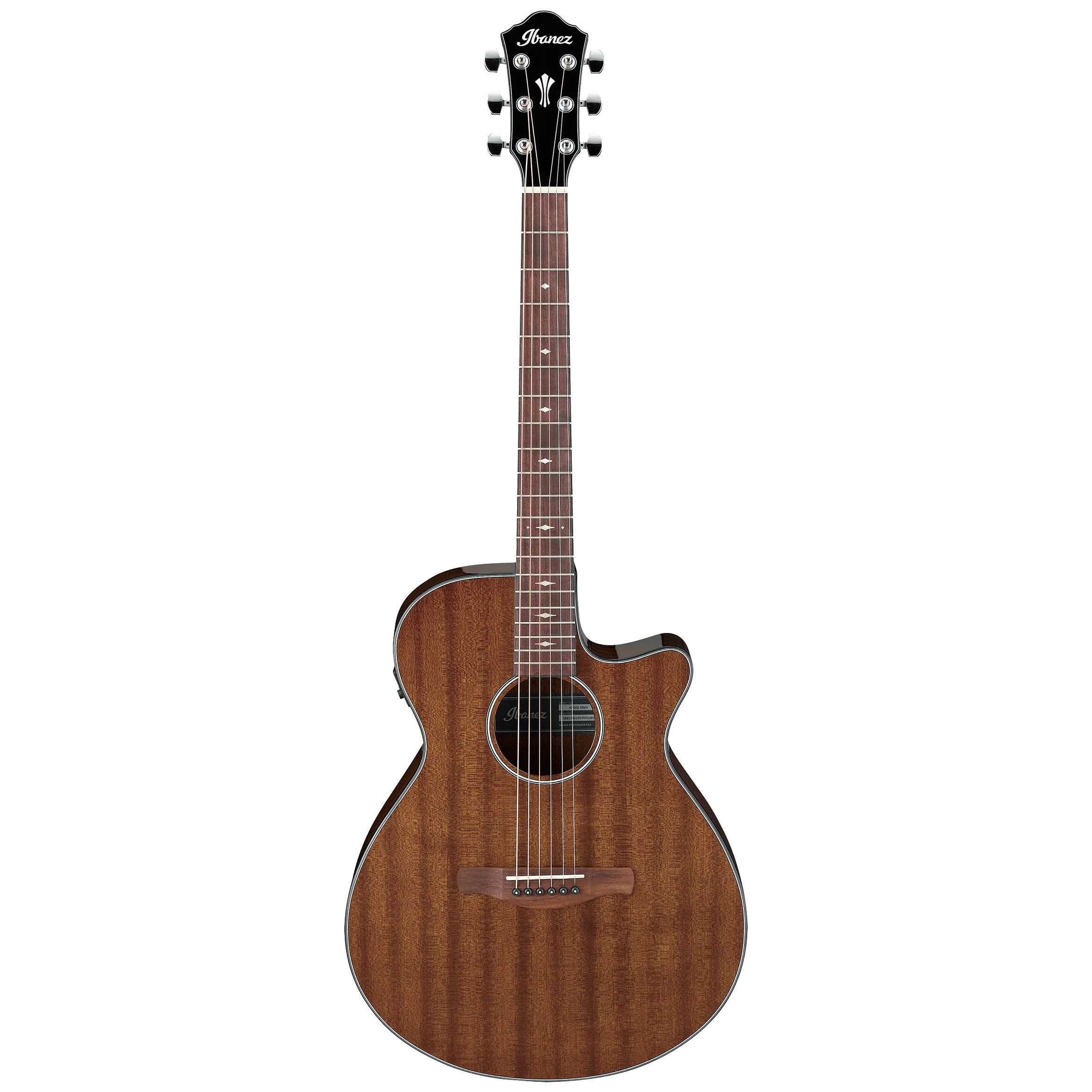 Ibanez AEG62 Grand Concert Acoustic-Electric Guitar, Natural Mahogany High Gloss - Image 3