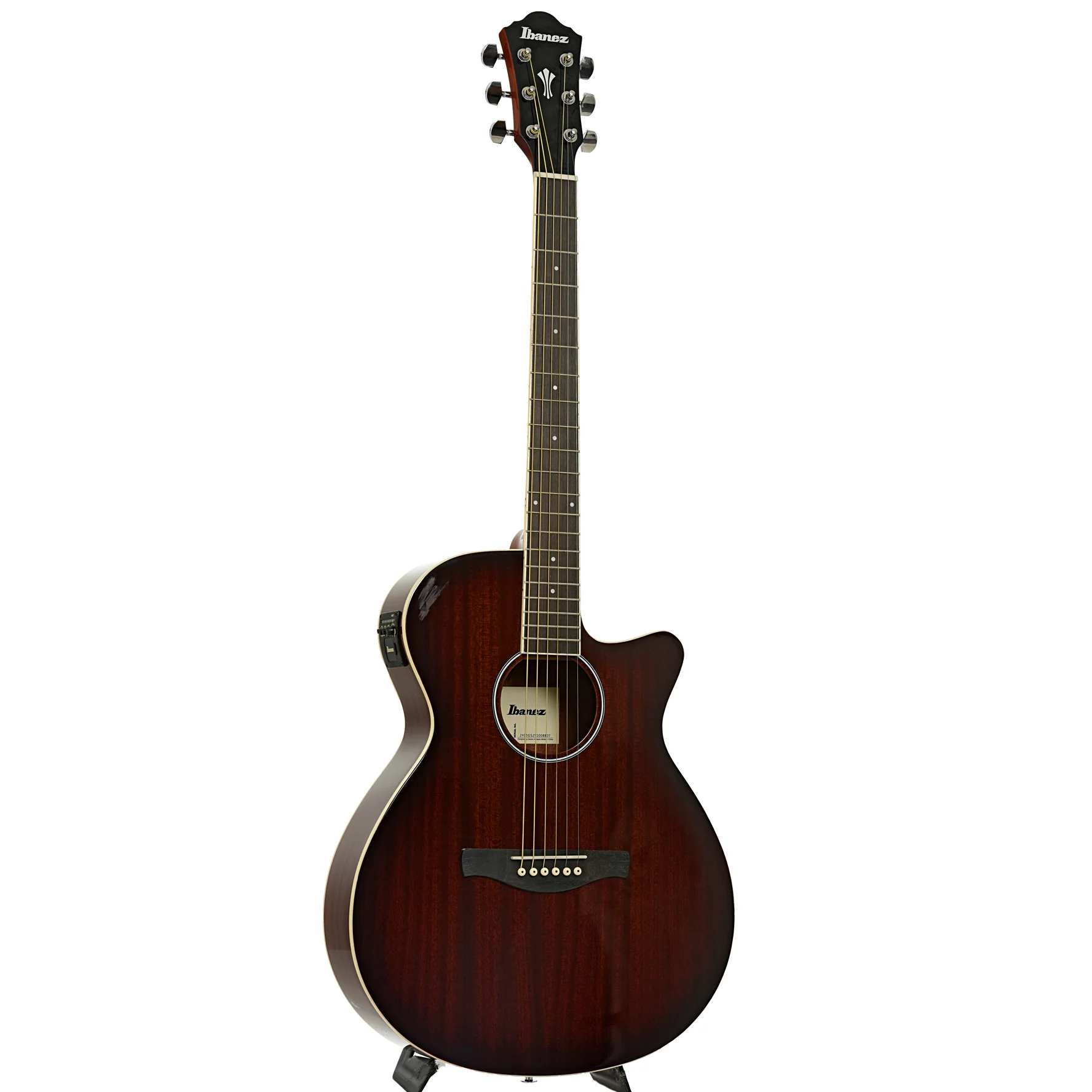 Ibanez AEG7MH Grand Concert Acoustic Guitar, Violin Sunburst High Gloss - Image 3