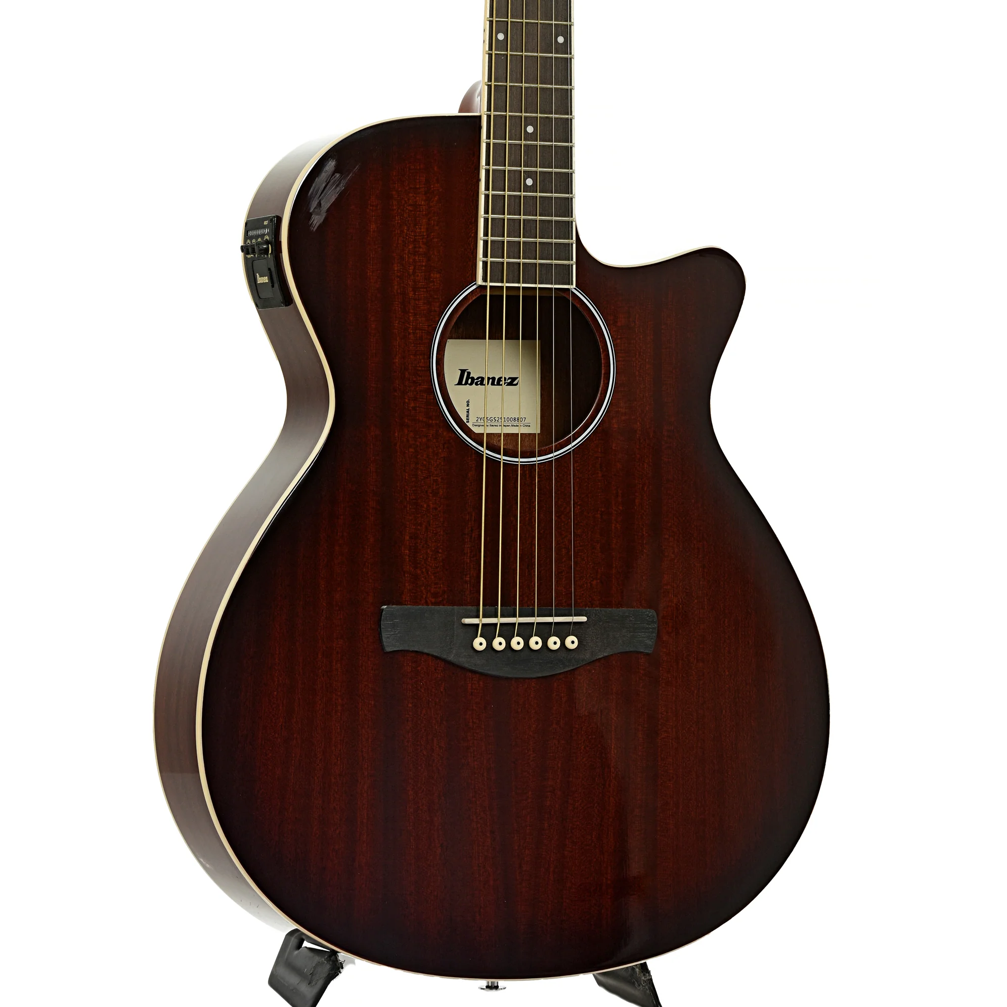 Ibanez AEG7MH Grand Concert Acoustic Guitar, Violin Sunburst High Gloss - Image 4