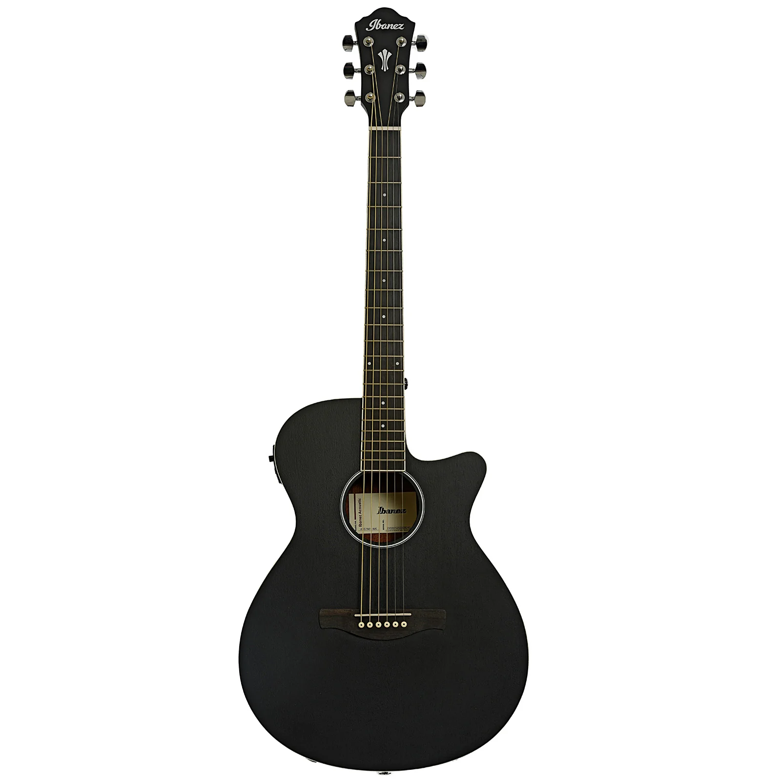 Ibanez AEG7MH Grand Concert Acoustic Guitar, Weathered Black Open Pore - Image 12