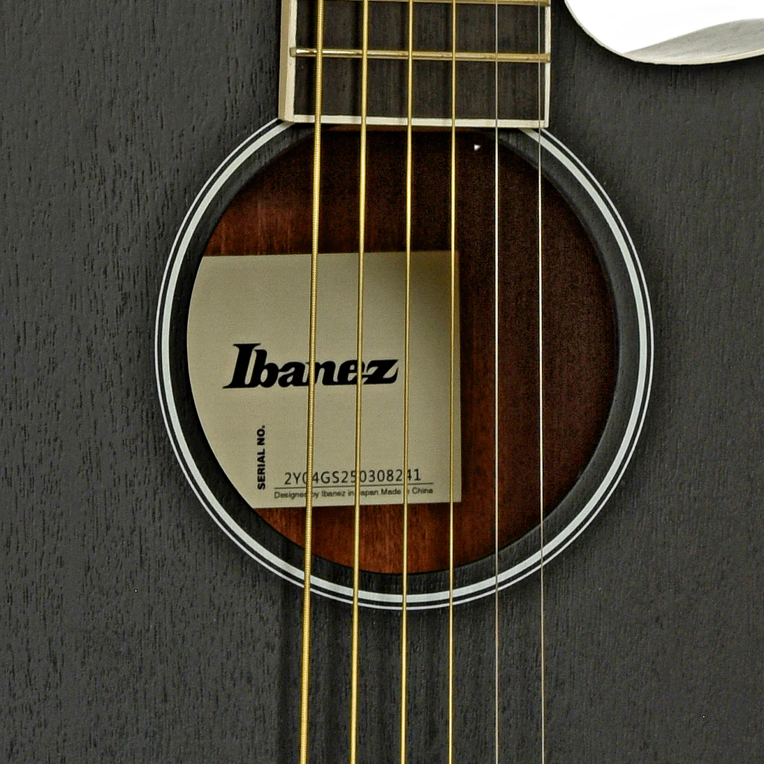 Ibanez AEG7MH Grand Concert Acoustic Guitar, Weathered Black Open Pore - Image 5