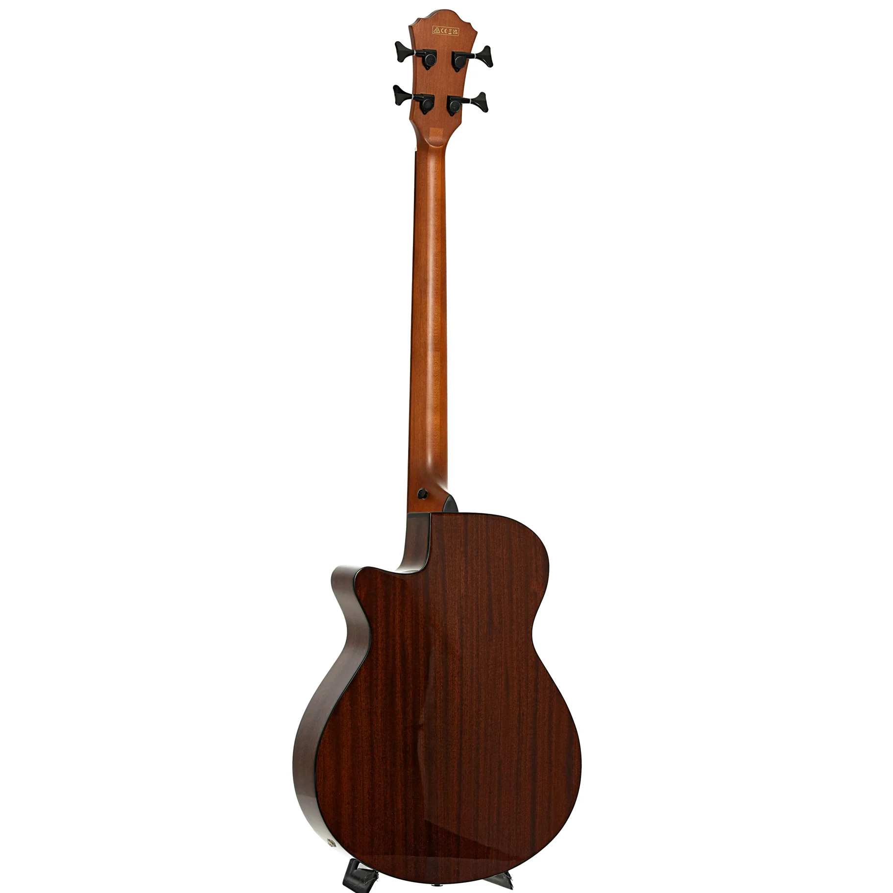 Ibanez AEGB25E Acoustic-Electric Bass Guitar, Transparent Black Sunburst - Image 12