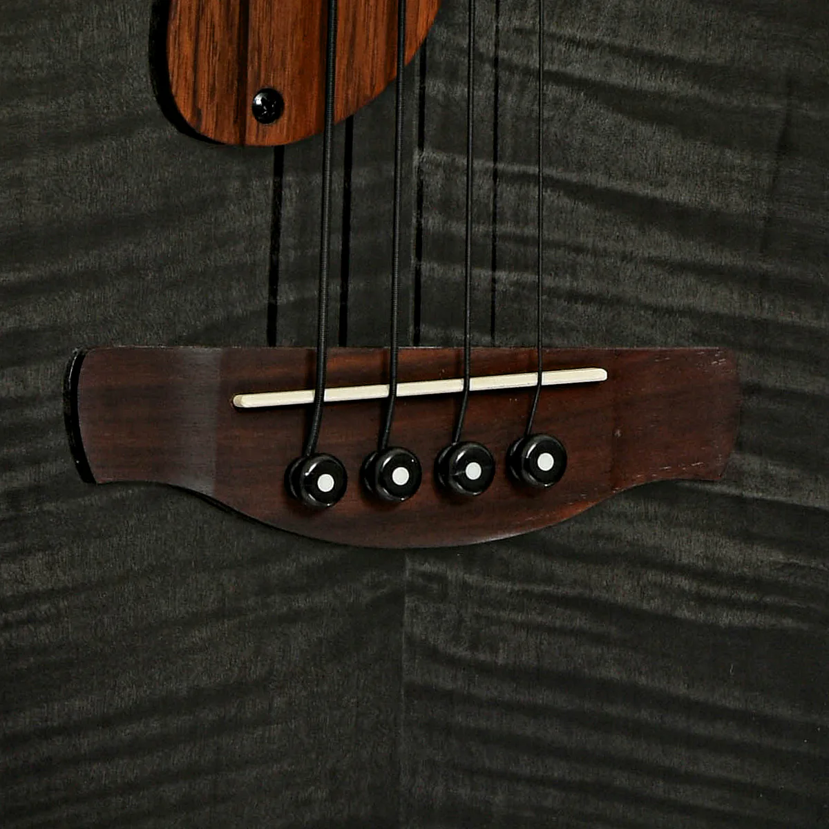 Ibanez AEGB25E Acoustic-Electric Bass Guitar, Transparent Black Sunburst - Image 5
