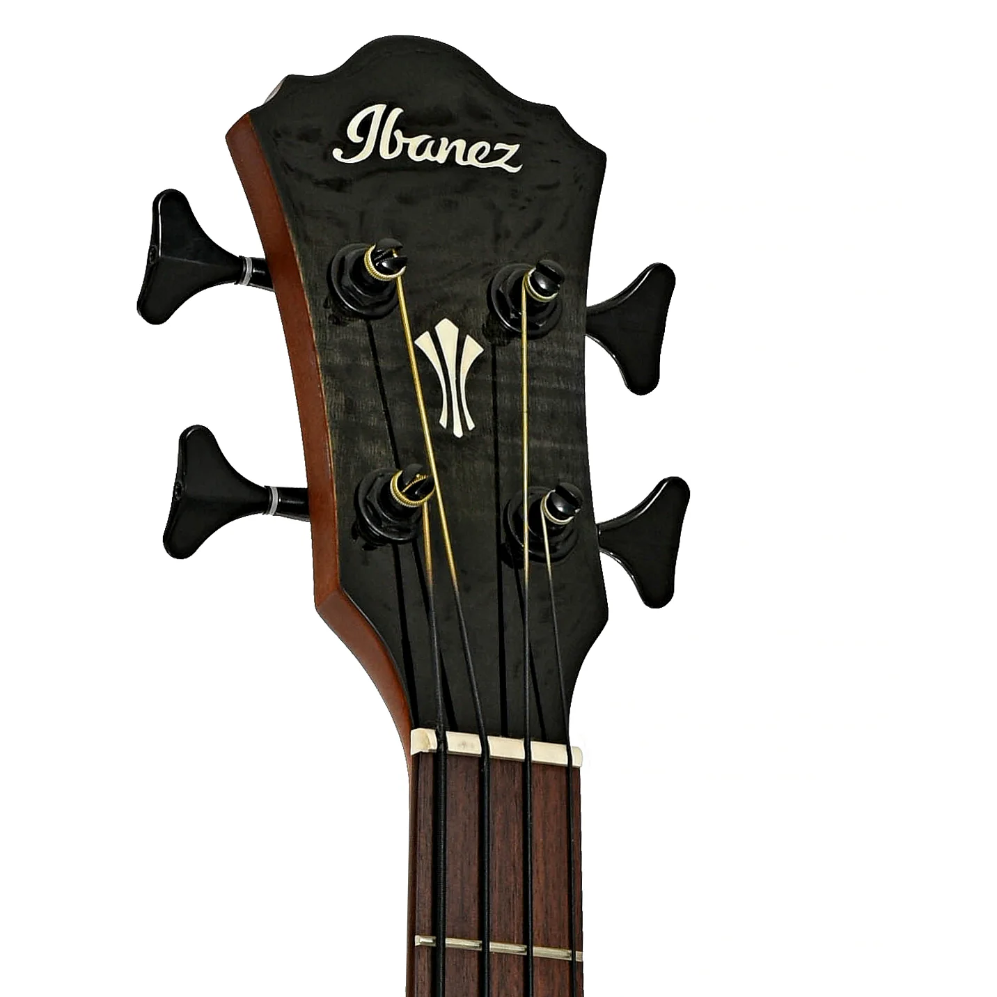 Ibanez AEGB25E Acoustic-Electric Bass Guitar, Transparent Black Sunburst - Image 8