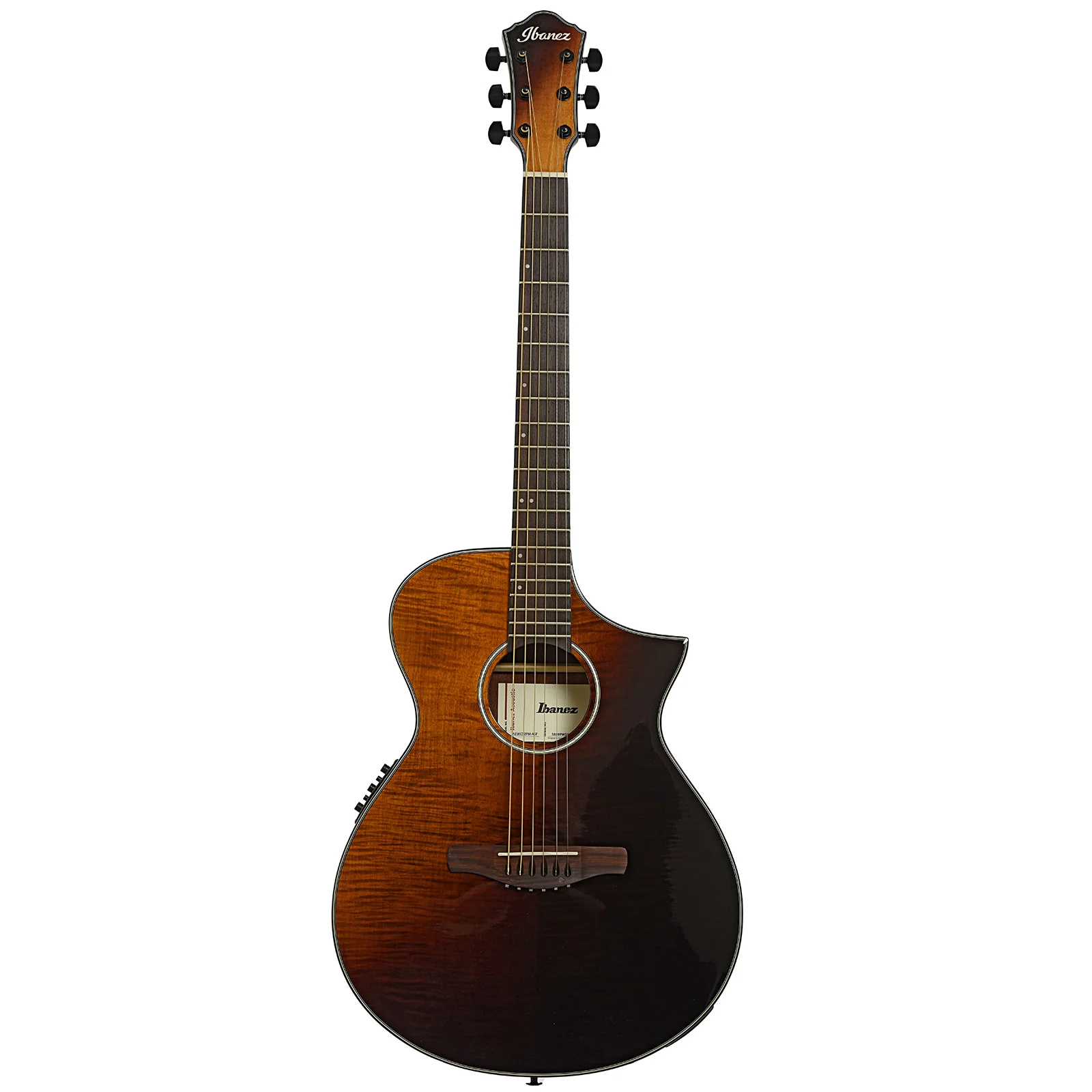 Ibanez AEWC32FM Thinline Acoustic-Electric Guitar, Amber Sunset Fade - Image 13