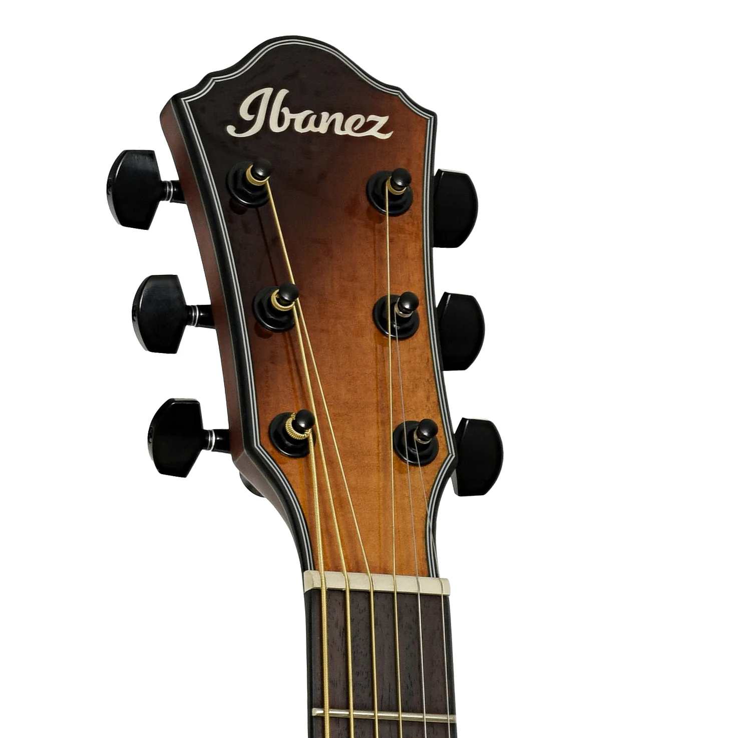Ibanez AEWC32FM Thinline Acoustic-Electric Guitar, Amber Sunset Fade - Image 8