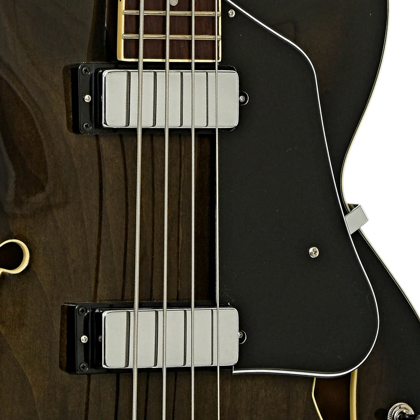 Ibanez AFB200 Artcore Hollowbody Electric Bass, Transparent Black Sunburst - Image 6