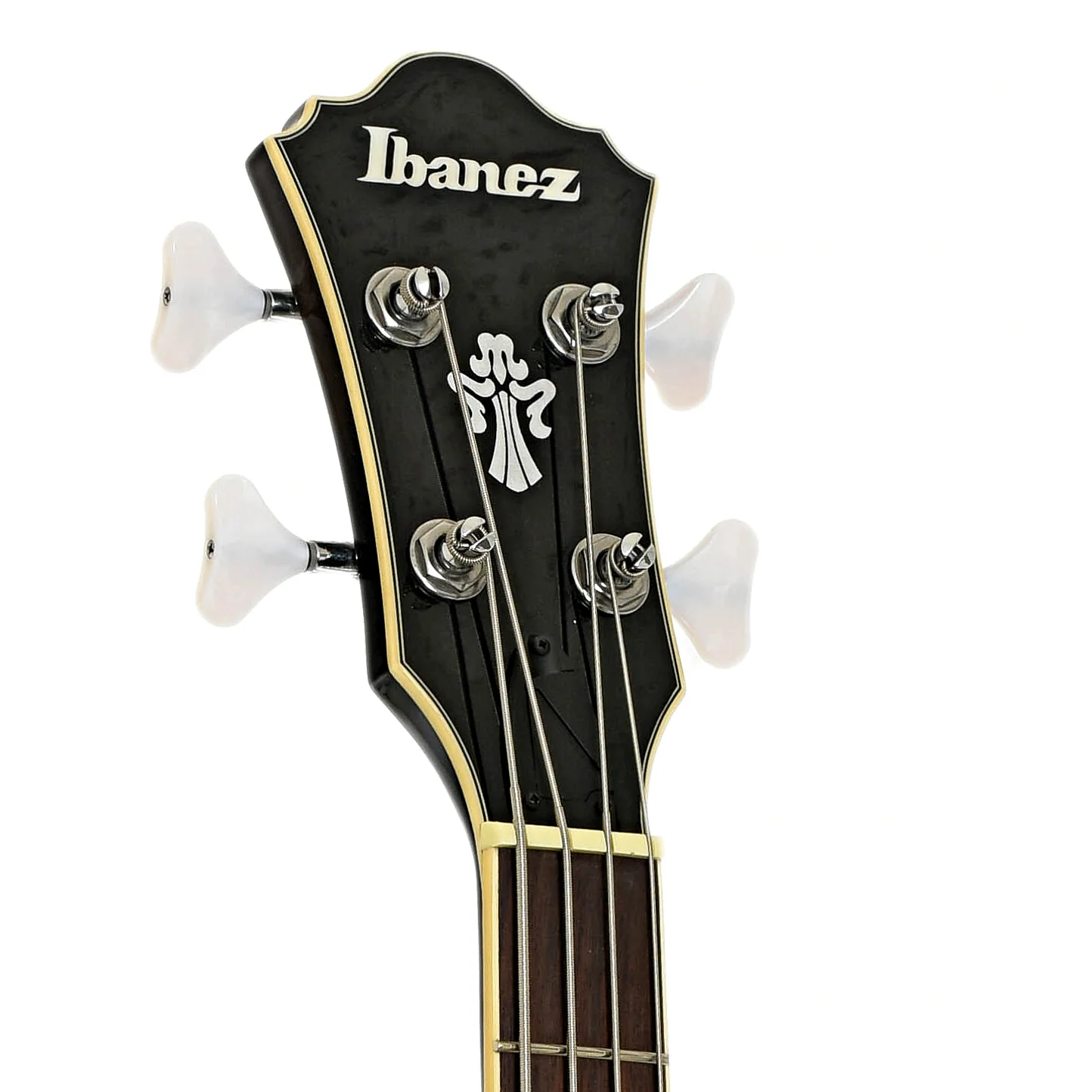 Ibanez AFB200 Artcore Hollowbody Electric Bass, Transparent Black Sunburst - Image 8