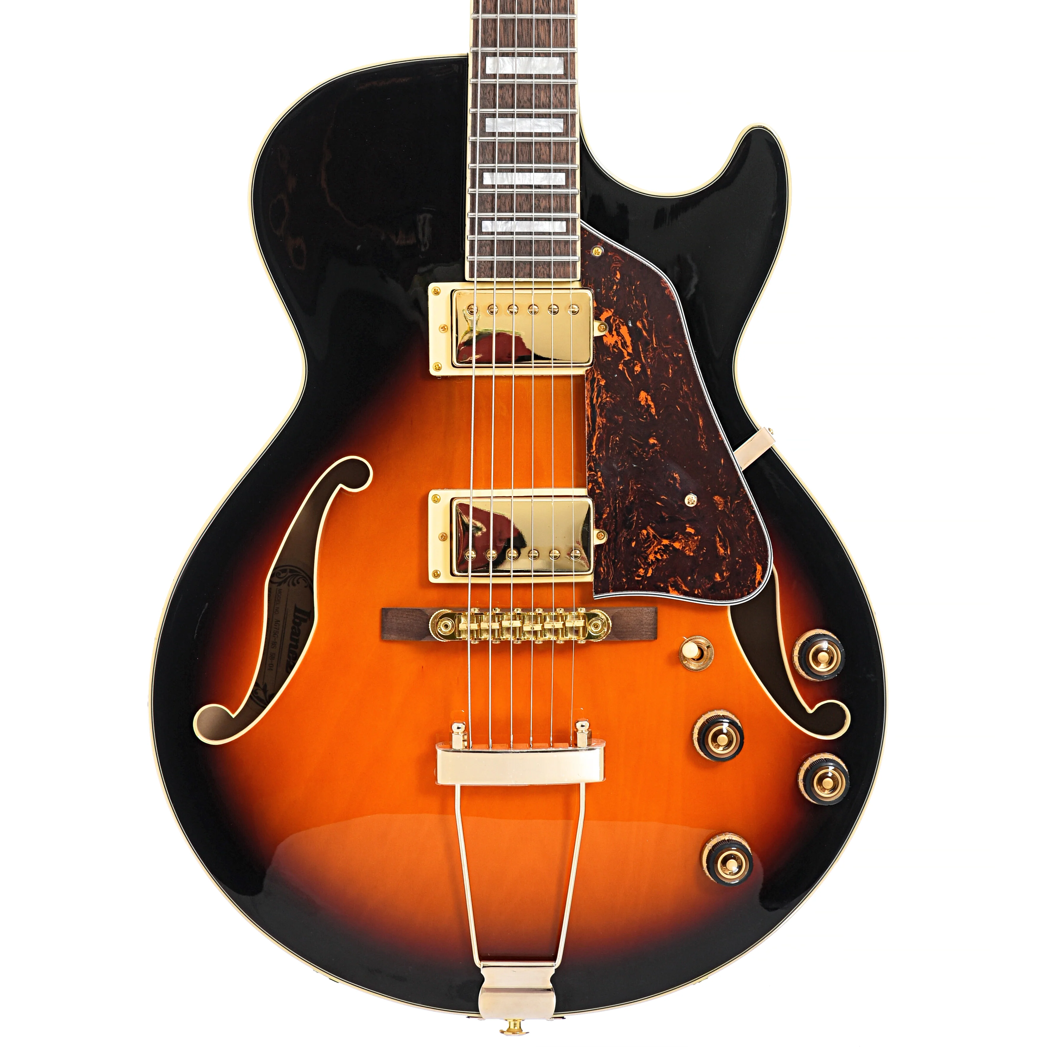 Ibanez AG75G Artcore Hollowbody Electric Guitar, Brown Sunburst - Image 2