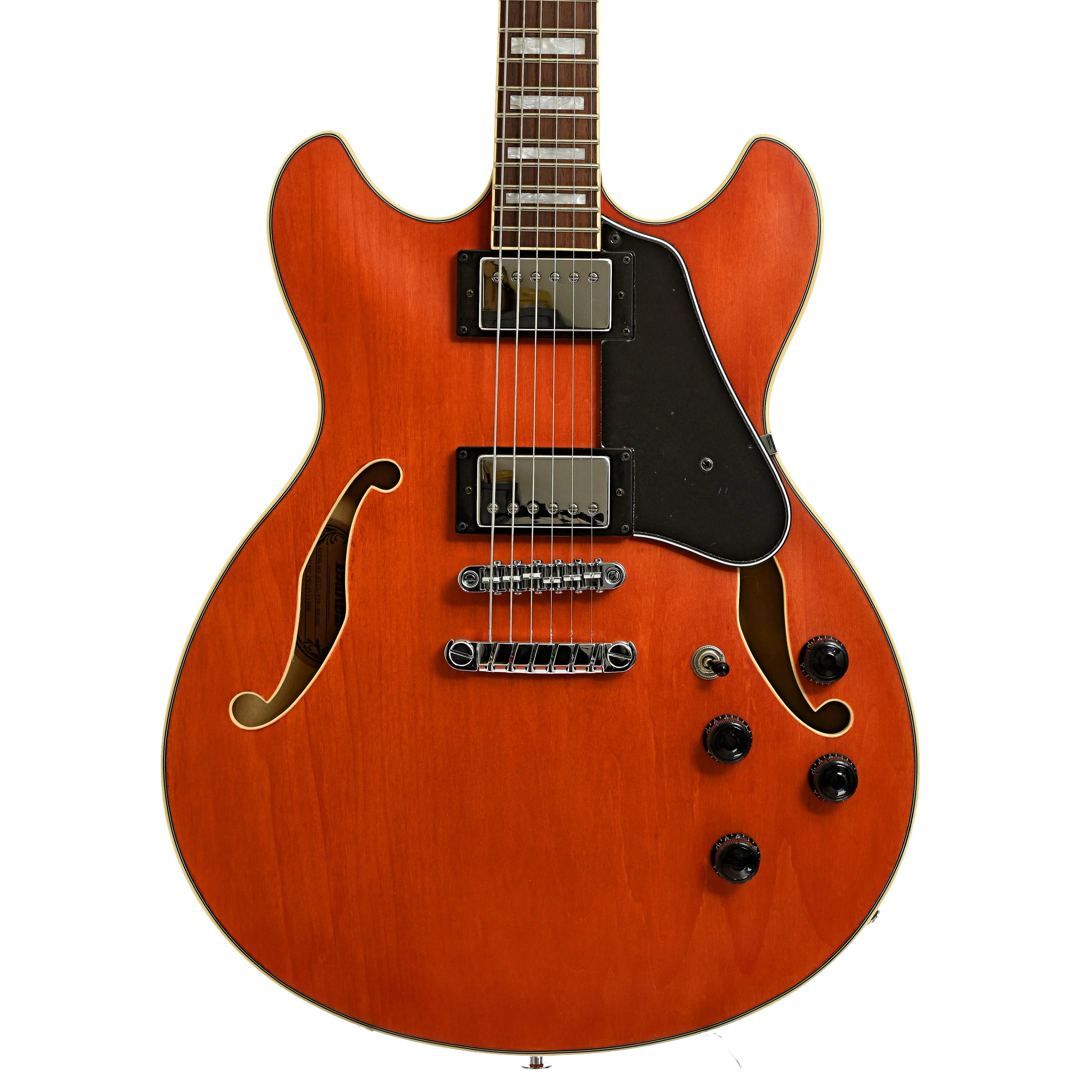 Ibanez AS73 Artcore Semi-Hollowbody Electric Guitar, Transparent Tangerine Flat - Image 2
