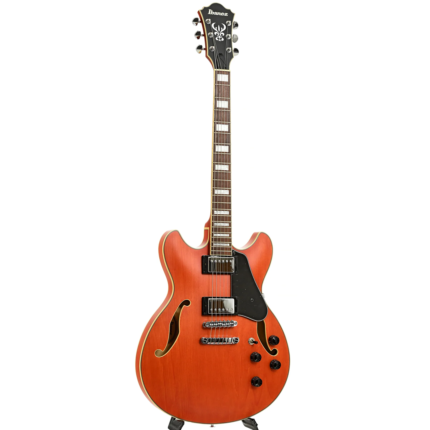 Ibanez AS73 Artcore Semi-Hollowbody Electric Guitar, Transparent Tangerine Flat - Image 3