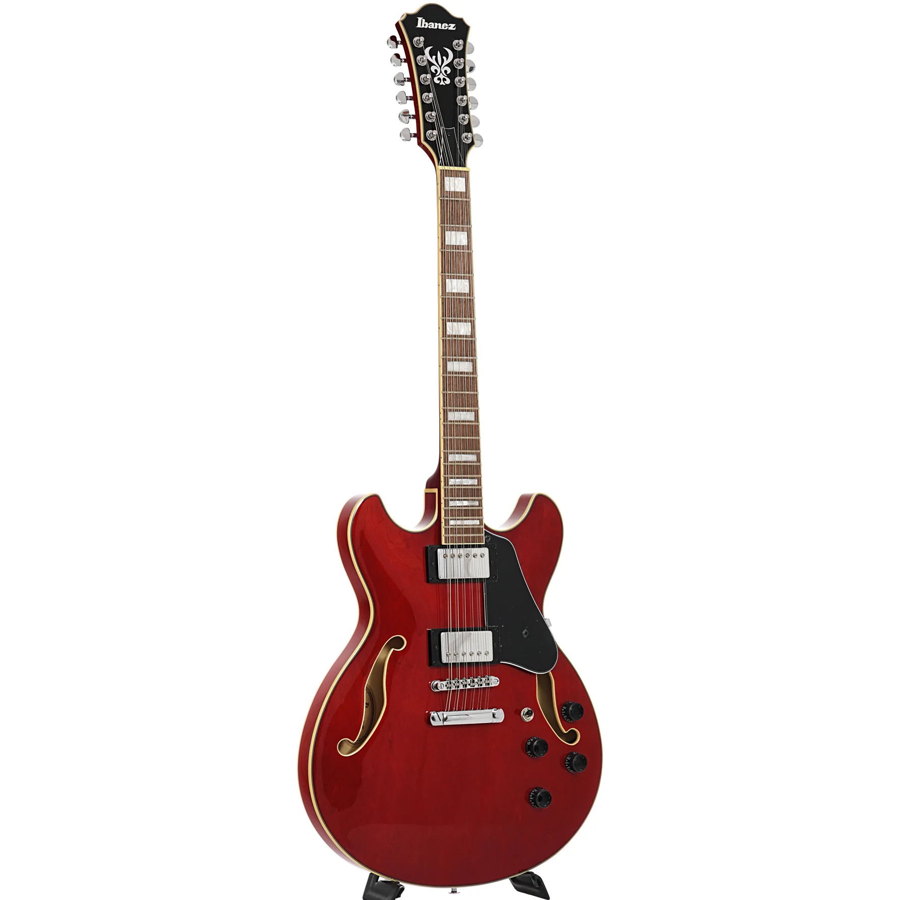 Ibanez AS7312 Artcore Semi-Hollowbody 12-String Electric Guitar, Transparent Red - Image 11