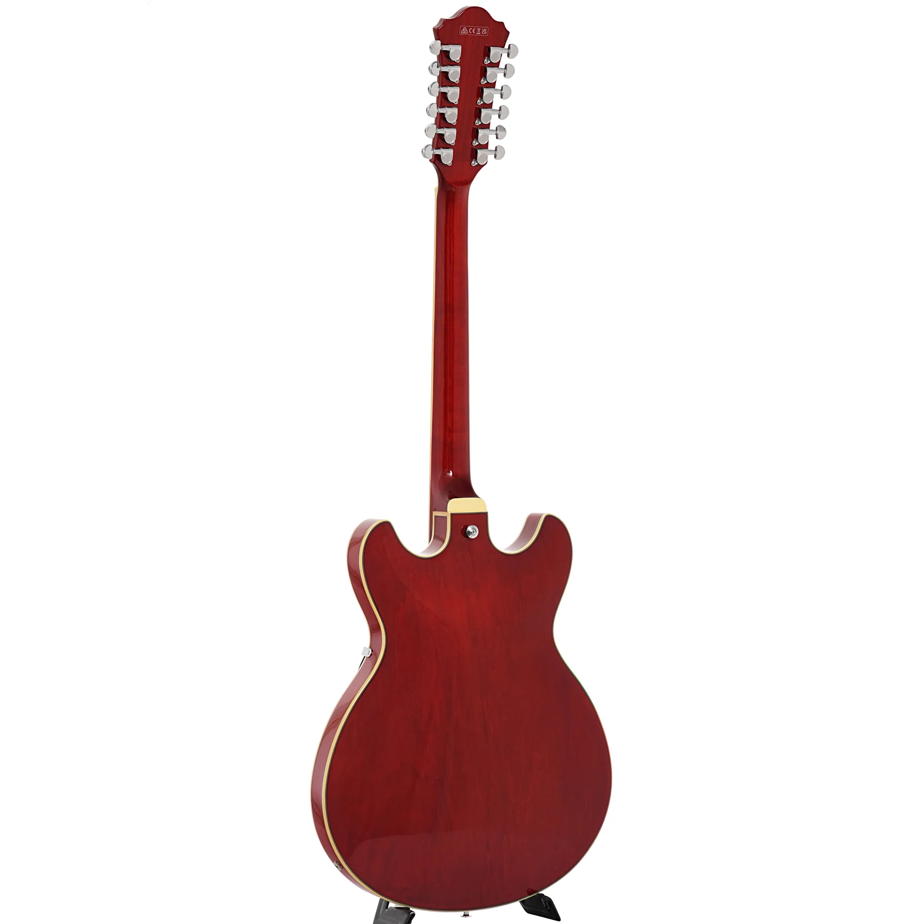 Ibanez AS7312 Artcore Semi-Hollowbody 12-String Electric Guitar, Transparent Red - Image 12