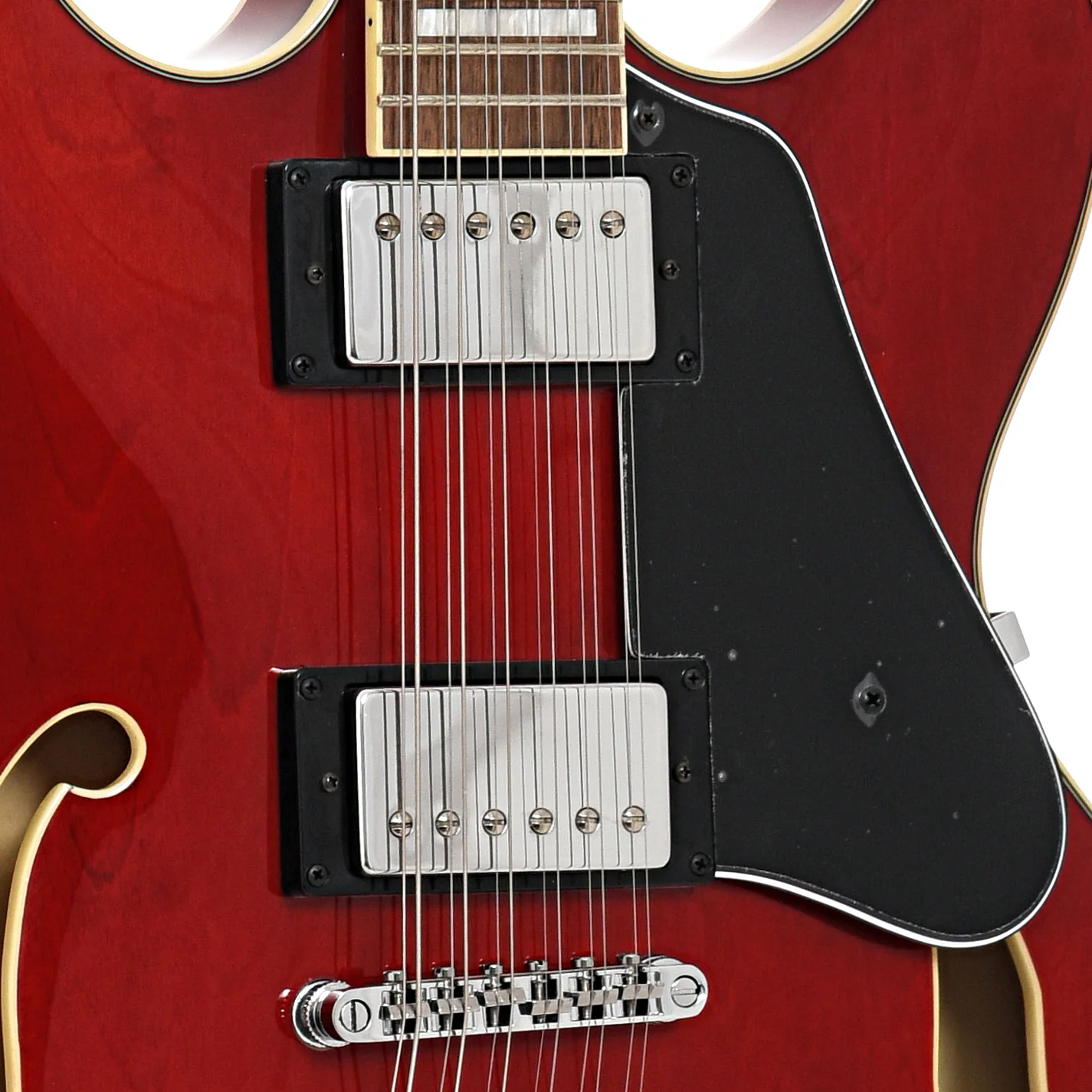 Ibanez AS7312 Artcore Semi-Hollowbody 12-String Electric Guitar, Transparent Red - Image 5