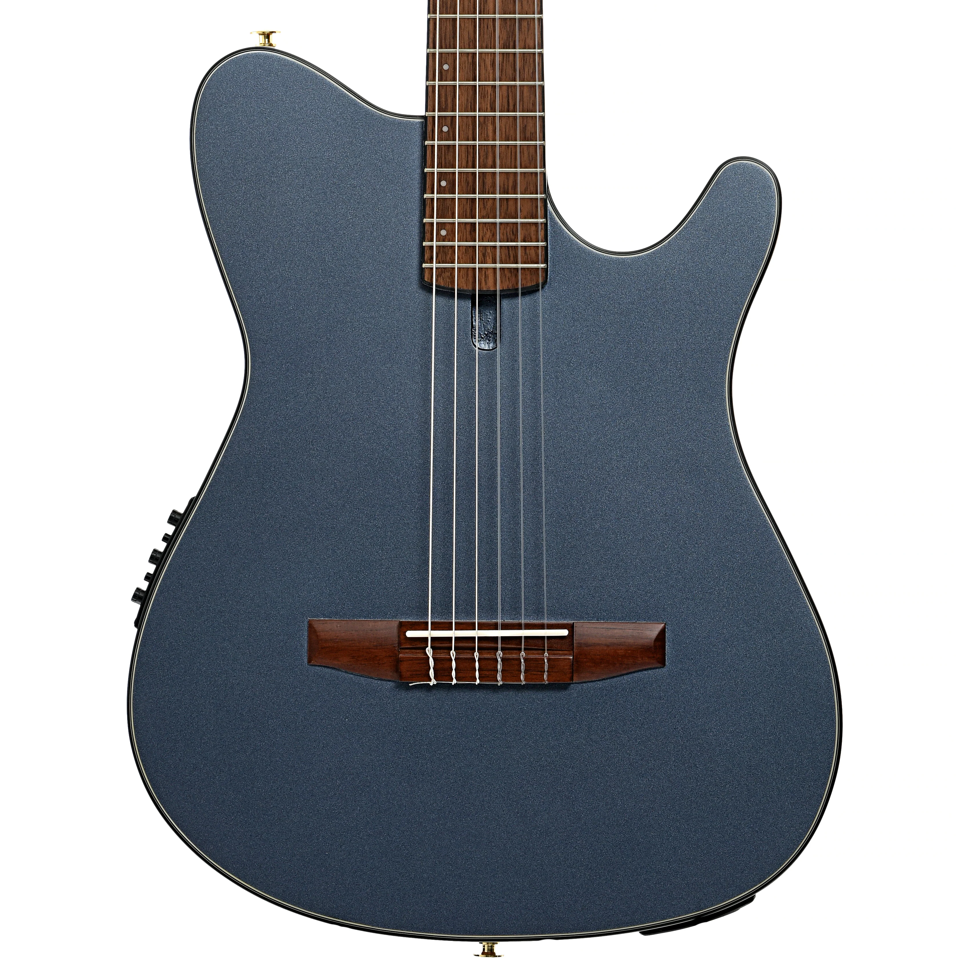 Ibanez FRH10N Nylon String Acoustic-Electric Guitar, Indigo Blue Metallic Flat - Image 2