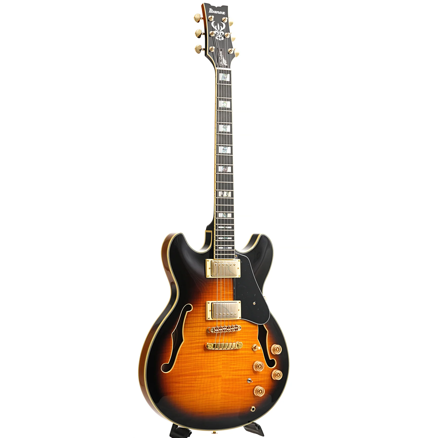 Ibanez JSM10 John Scofield Semi-Hollowbody Guitar, Vintage Yellow Sunburst - Image 3