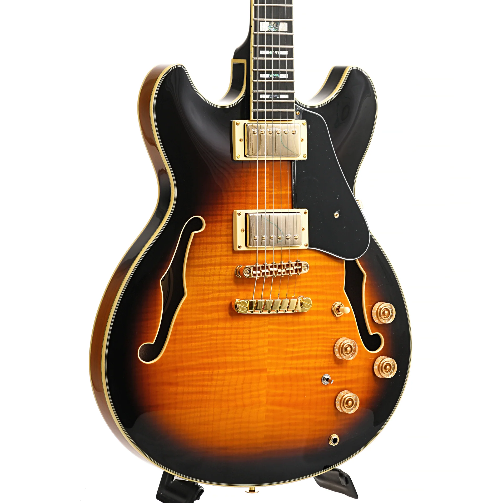 Ibanez JSM10 John Scofield Semi-Hollowbody Guitar, Vintage Yellow Sunburst - Image 4