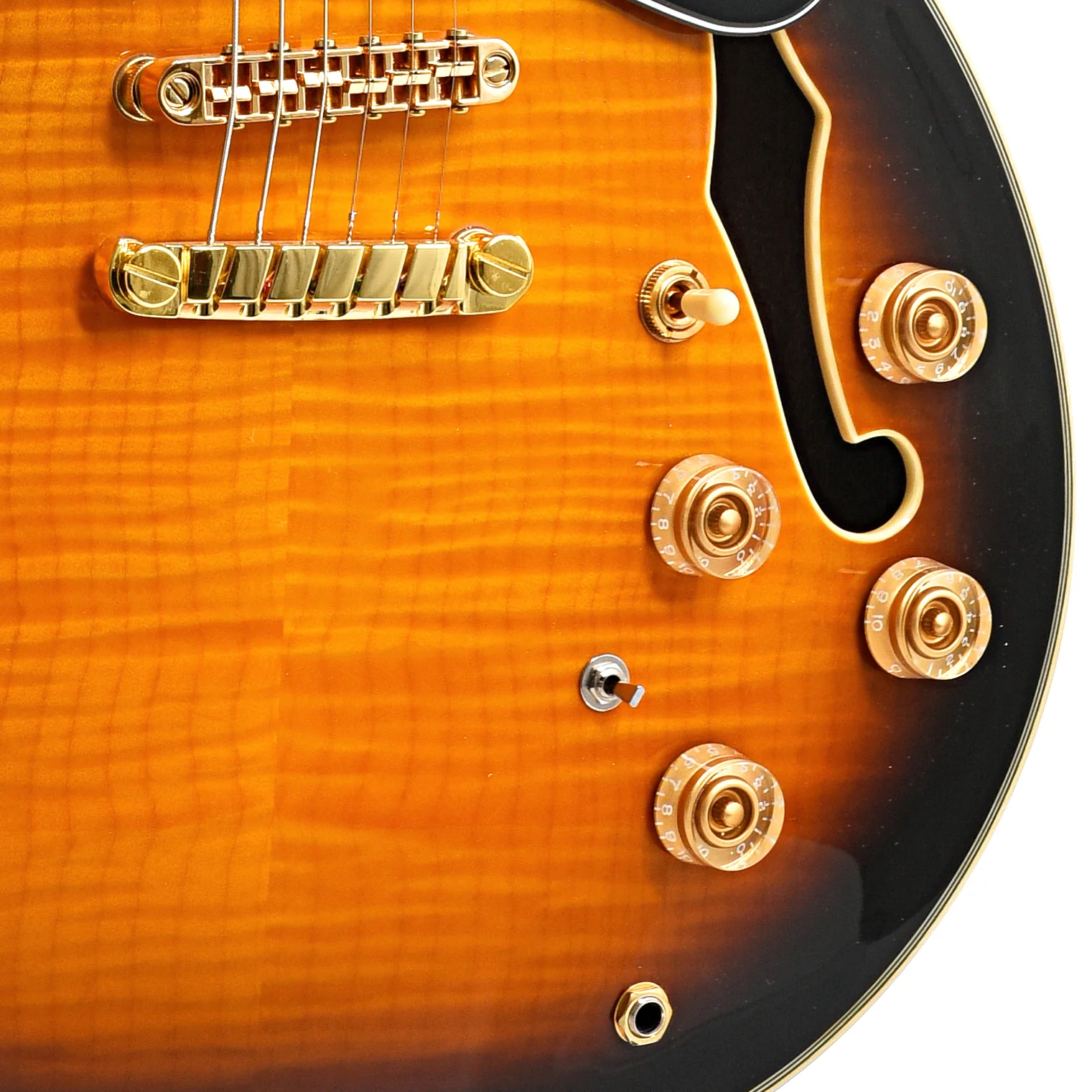 Ibanez JSM10 John Scofield Semi-Hollowbody Guitar, Vintage Yellow Sunburst - Image 5