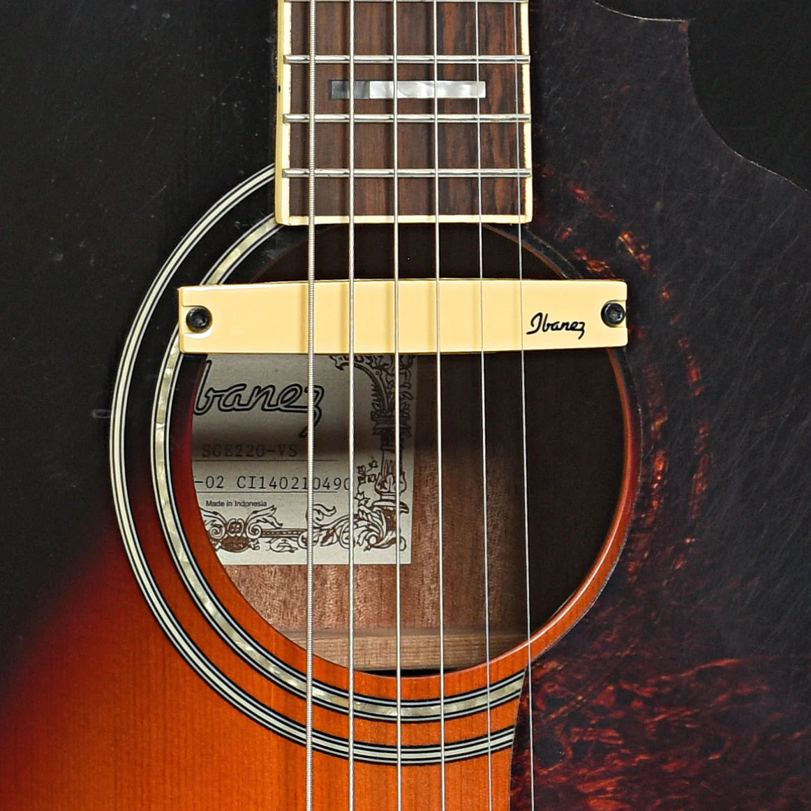 Ibanez SGE220-VS Acoustic-Electric Guitar (c.2014) - Image 6
