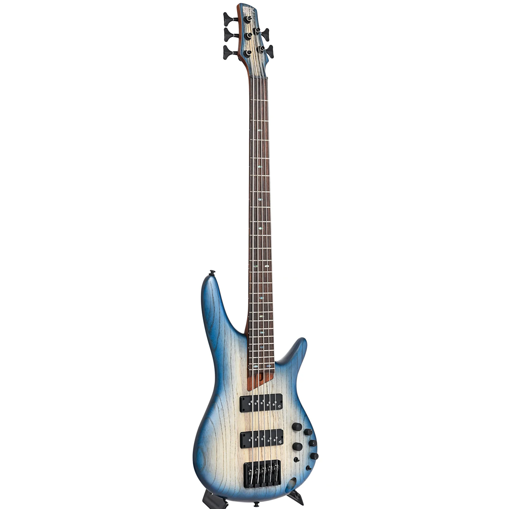 Ibanez SR605E 5-String Electric Bass Guitar, Cosmic Blue Starburst Flat - Image 11