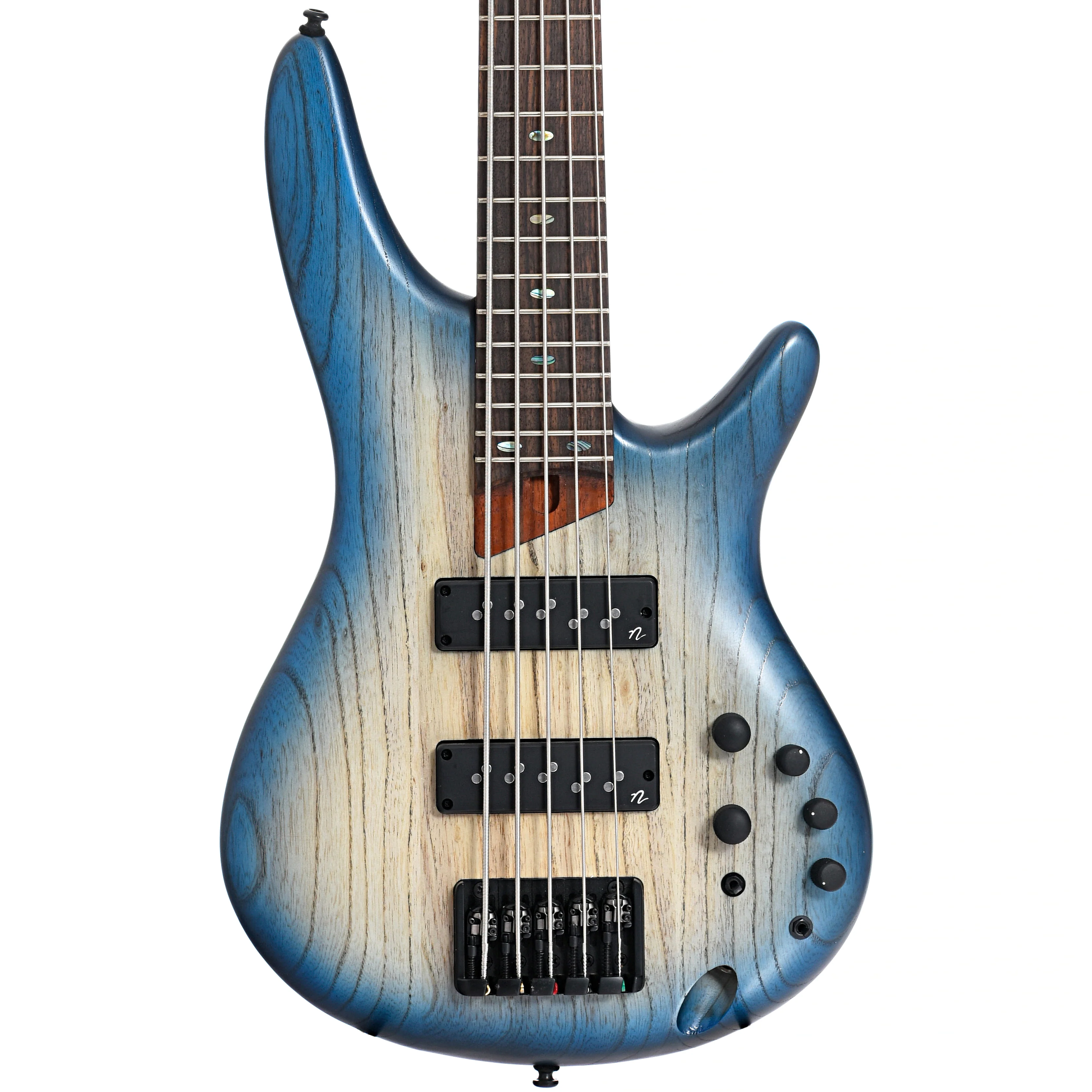 Ibanez SR605E 5-String Electric Bass Guitar, Cosmic Blue Starburst Flat - Image 2
