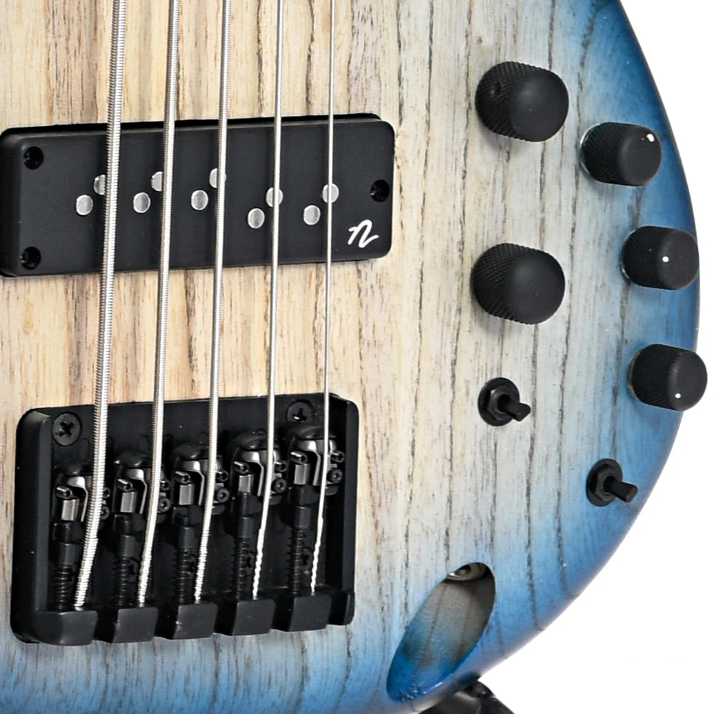 Ibanez SR605E 5-String Electric Bass Guitar, Cosmic Blue Starburst Flat - Image 4