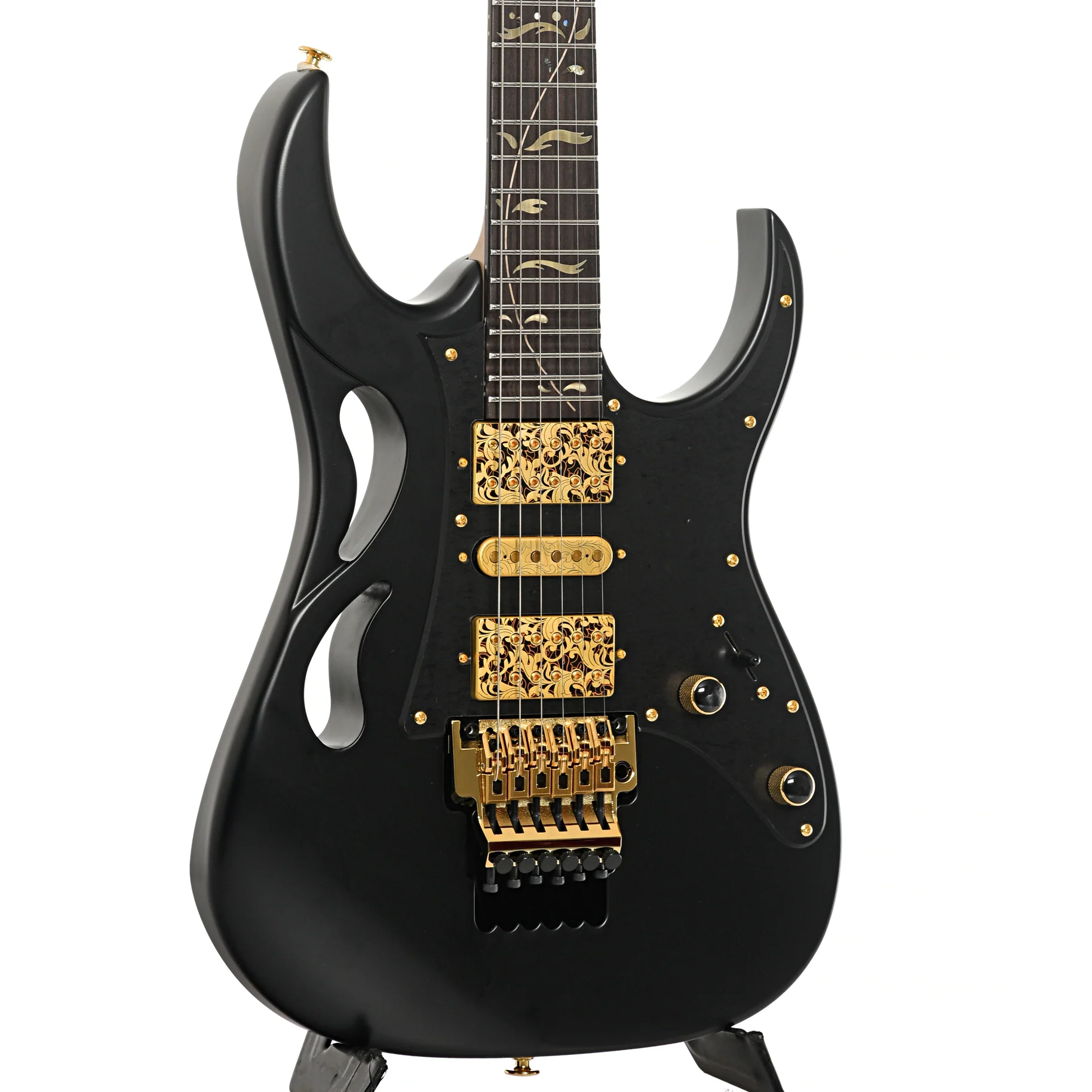 Ibanez PIA3761 Steve Vai Signature Electric Guitar, Onyx Black - Image 4