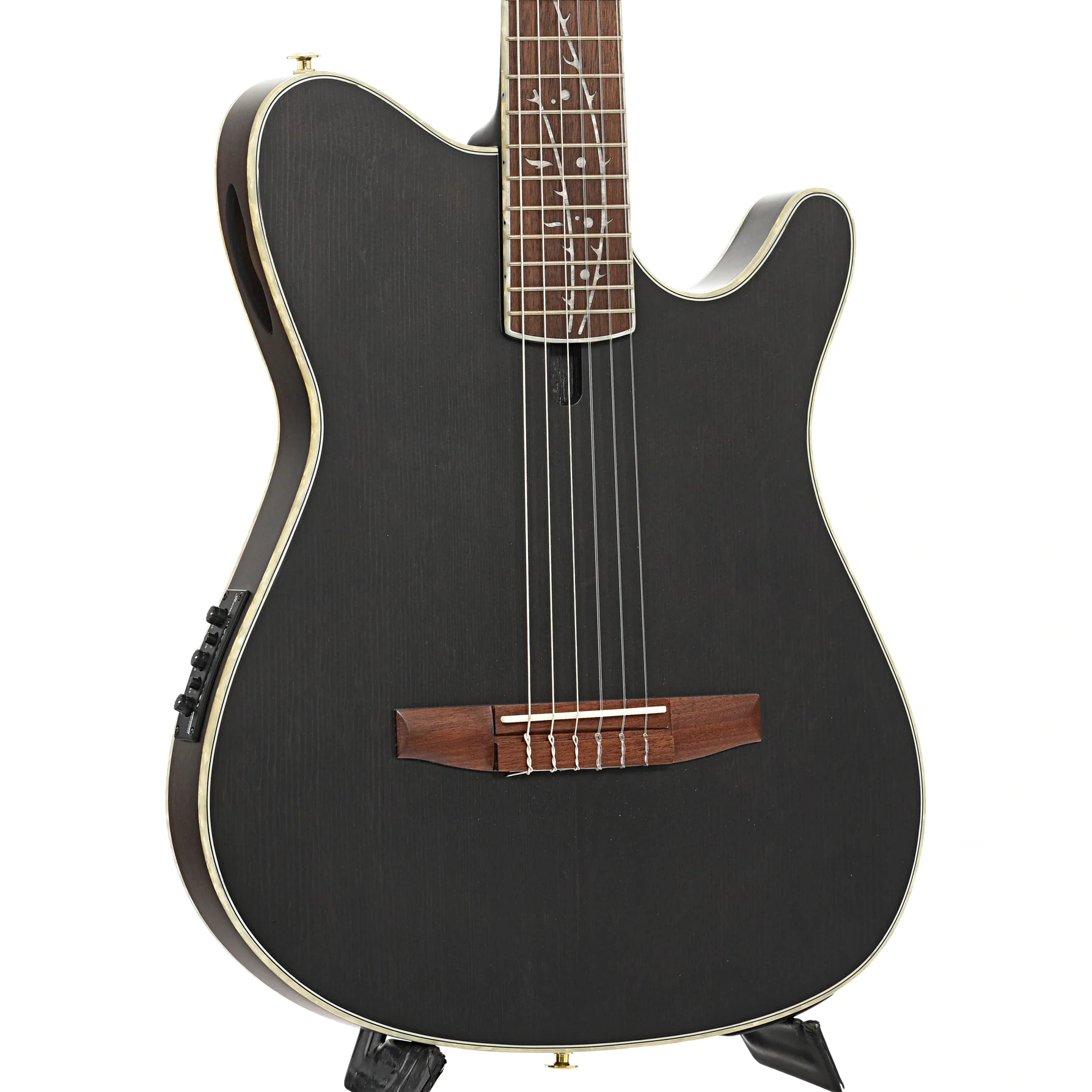 Ibanez TOD10N Tim Henson Signature Nylon String Acoustic-Electric Guitar, Transparent Black Flat - Image 4