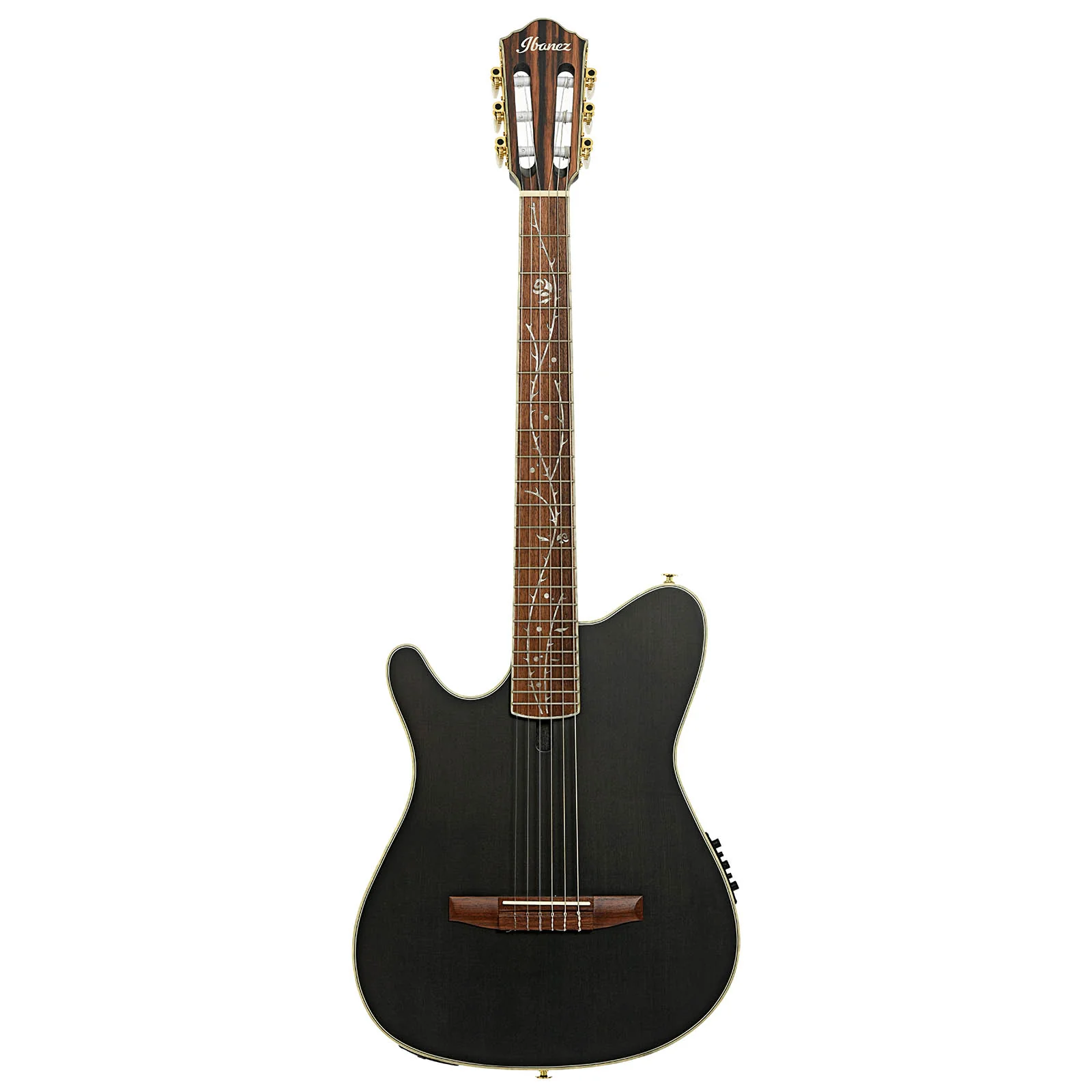 Ibanez TOD10NL Tim Henson Signature Nylon String Left-Handed Acoustic-Electric Guitar, Transparent Black Flat - Image 13