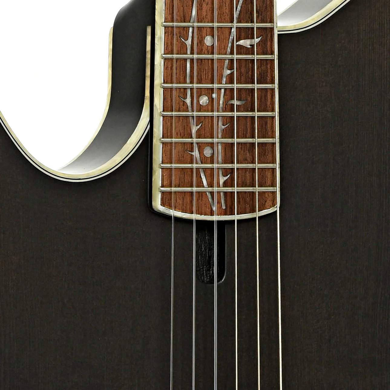 Ibanez TOD10NL Tim Henson Signature Nylon String Left-Handed Acoustic-Electric Guitar, Transparent Black Flat - Image 6