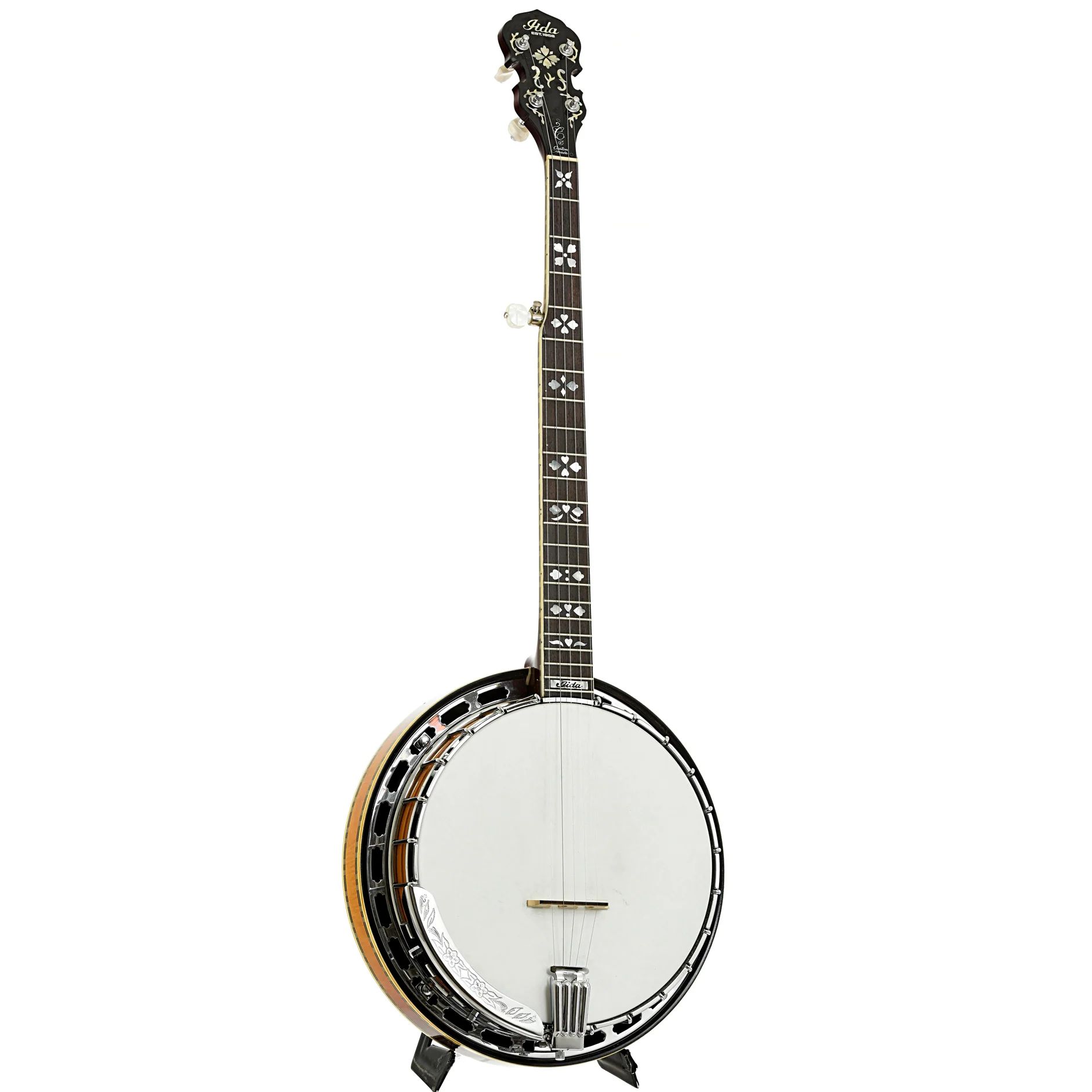 Iida Hearts & Flowers Resonator Banjo (1970s) - Image 3