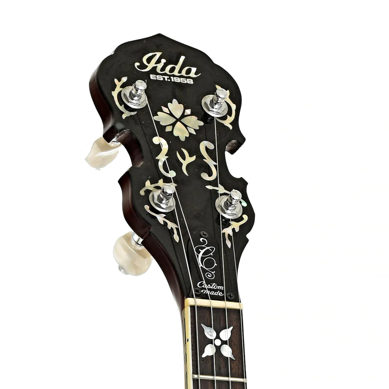 Iida Hearts & Flowers Resonator Banjo (1970s) - Image 8